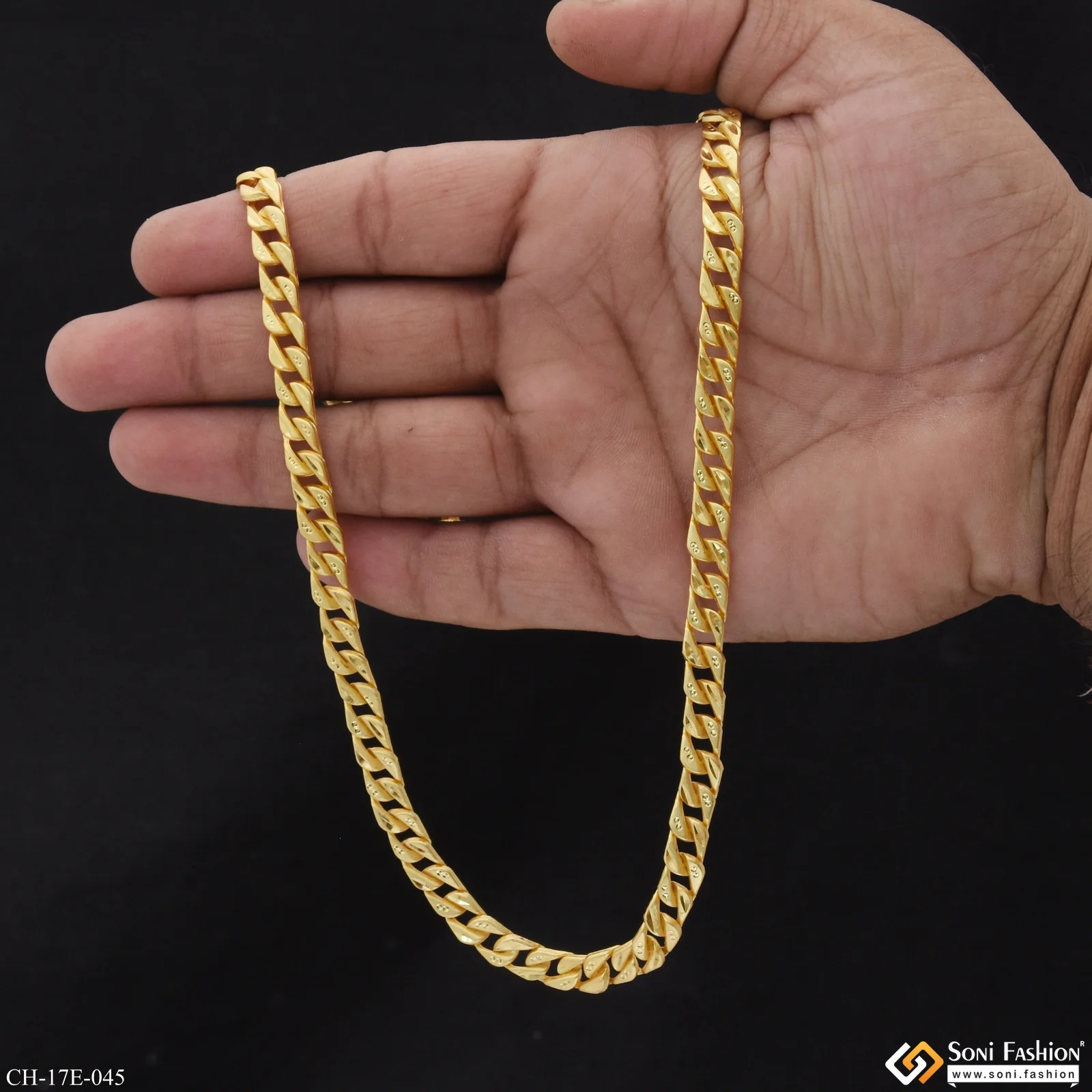 Gorgeous Design Gold Plated Pokal Chain for Men - Style E045 - Image 4