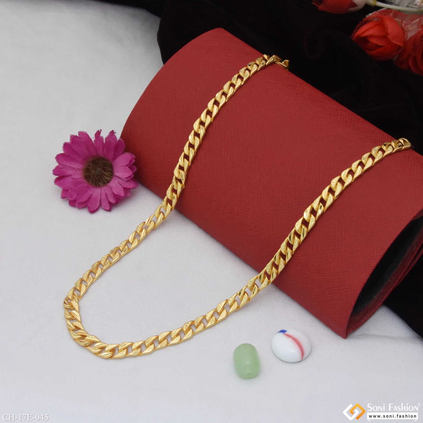 Gorgeous Design Gold Plated Pokal Chain for Men - Style E045 - Image 5