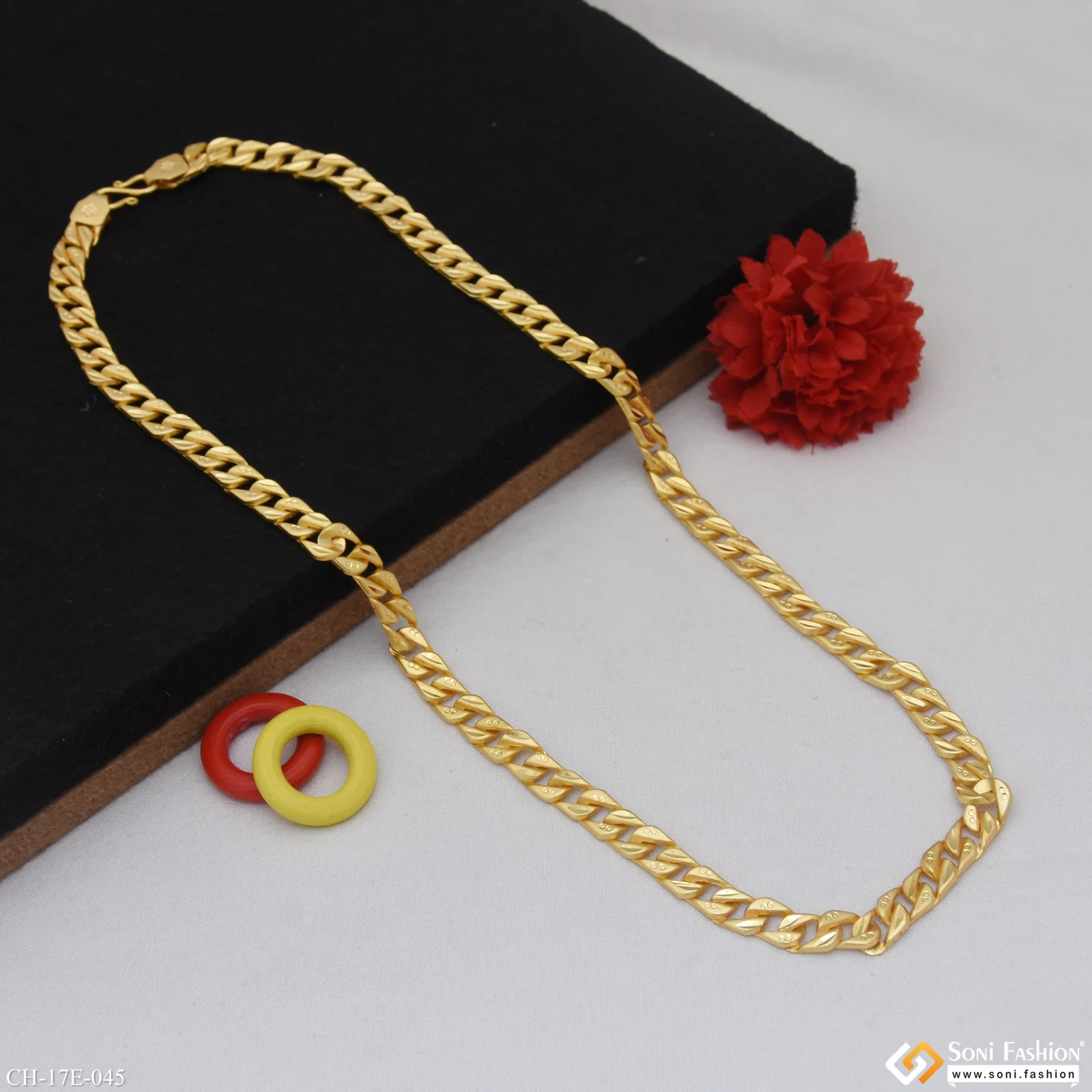 Gorgeous Design Gold Plated Pokal Chain for Men - Style E045 - Image 7