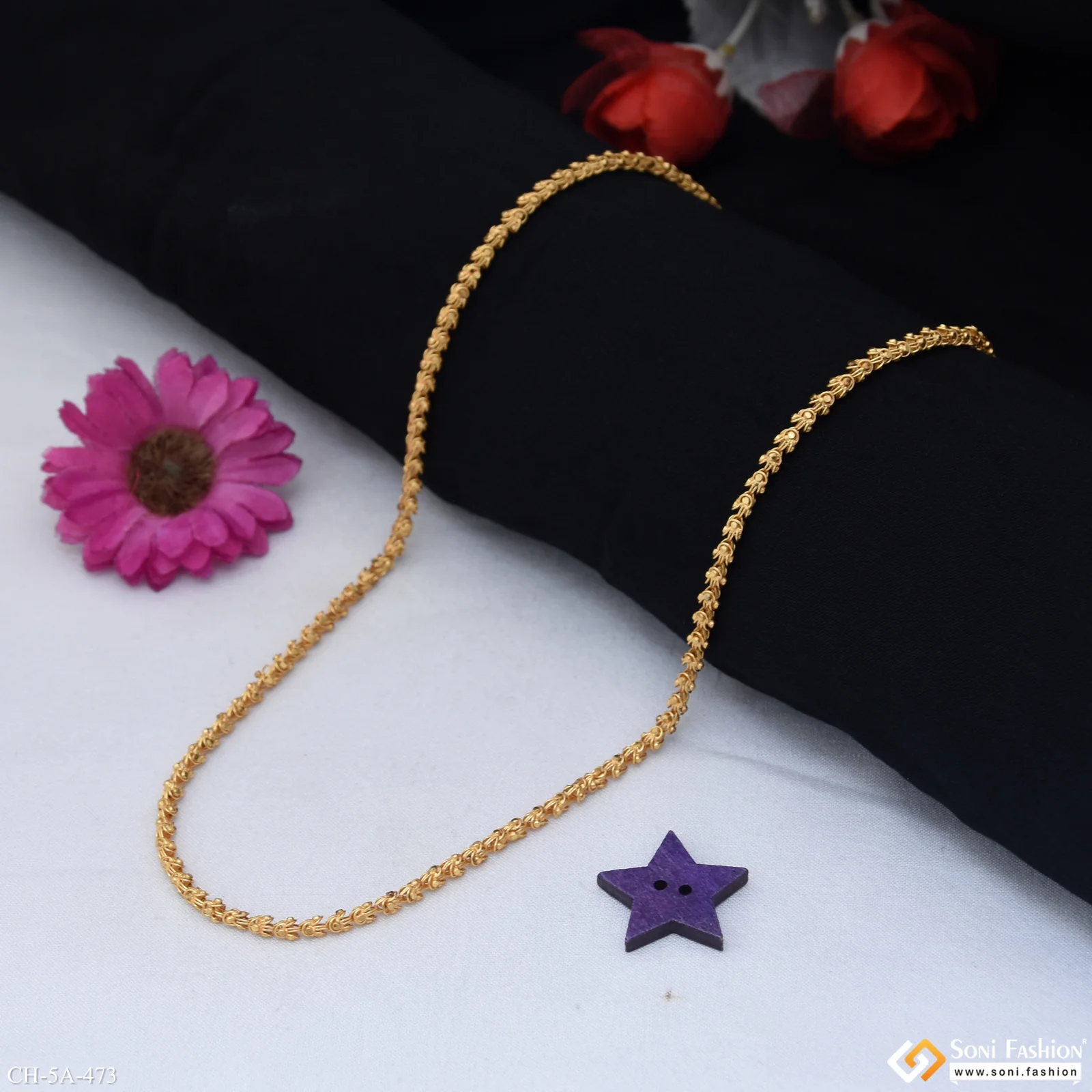 Gorgeous Design Gold Plated Rajwadi Chain for Men - Style A473 - Image 6