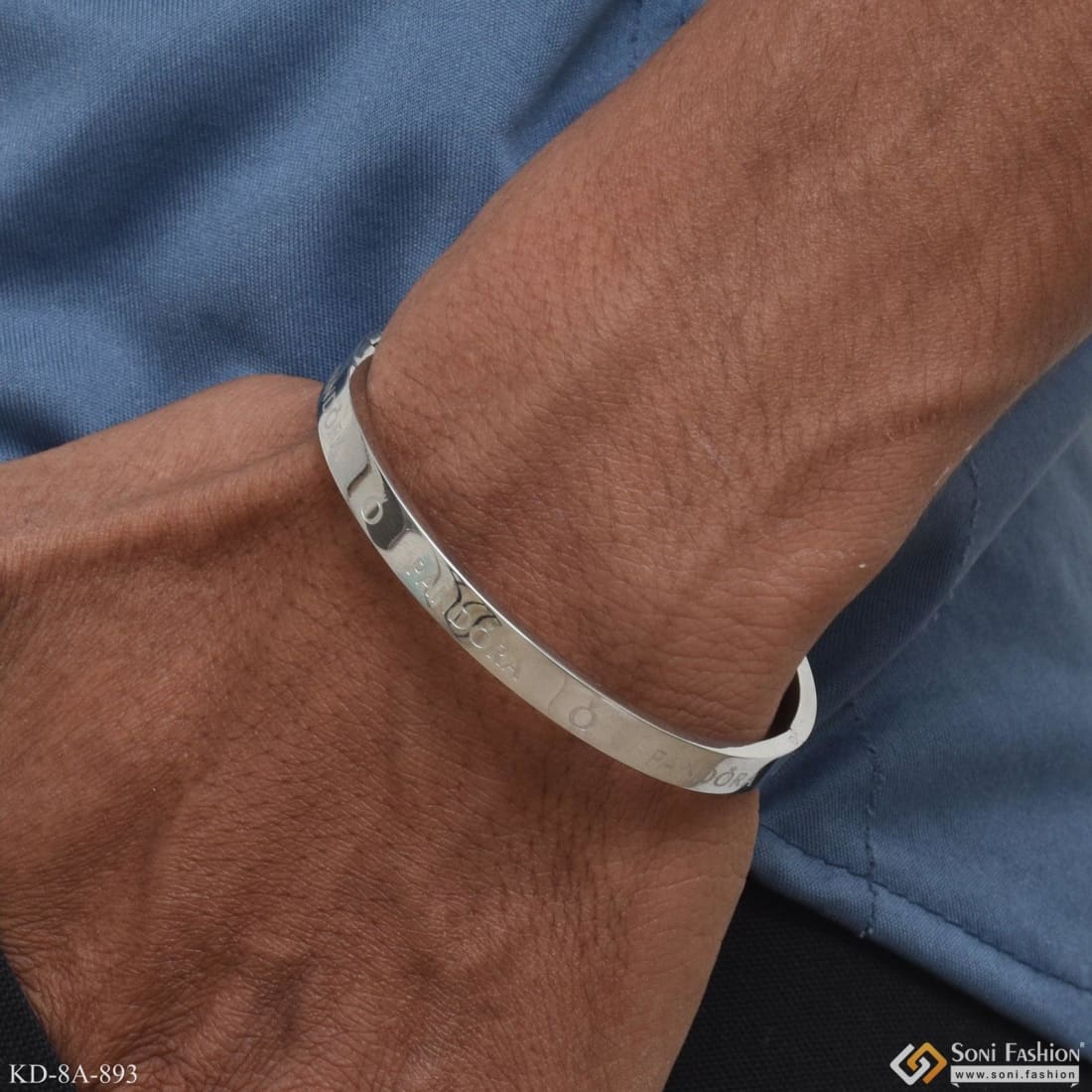 Gorgeous Design Gold Silver & Rose Gold Stainless Steel Kada for Men - Style A893 - Image 6