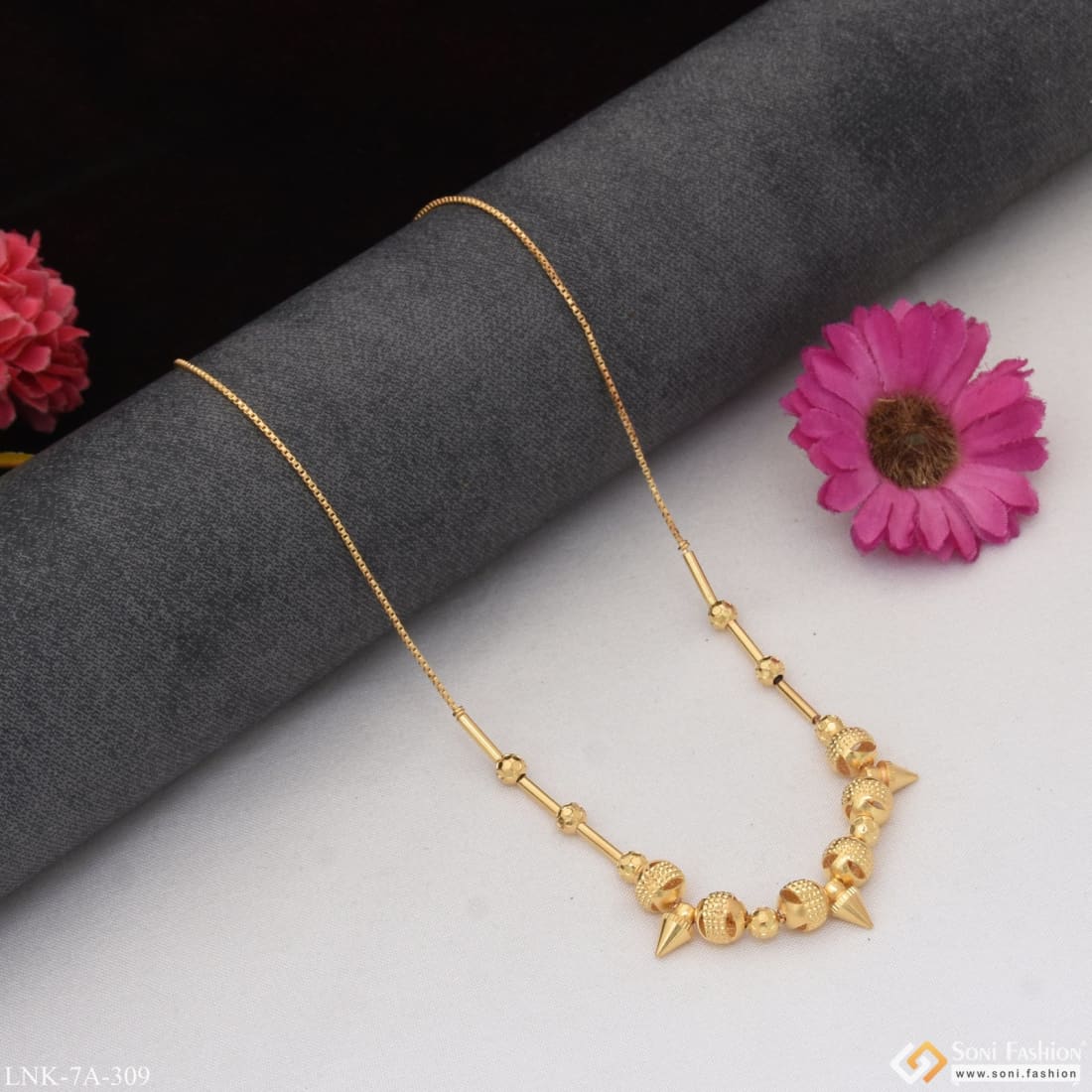 Graceful Design Eye-Catching Design Gold Plated Necklace for Ladies - Style A309 - Image 2