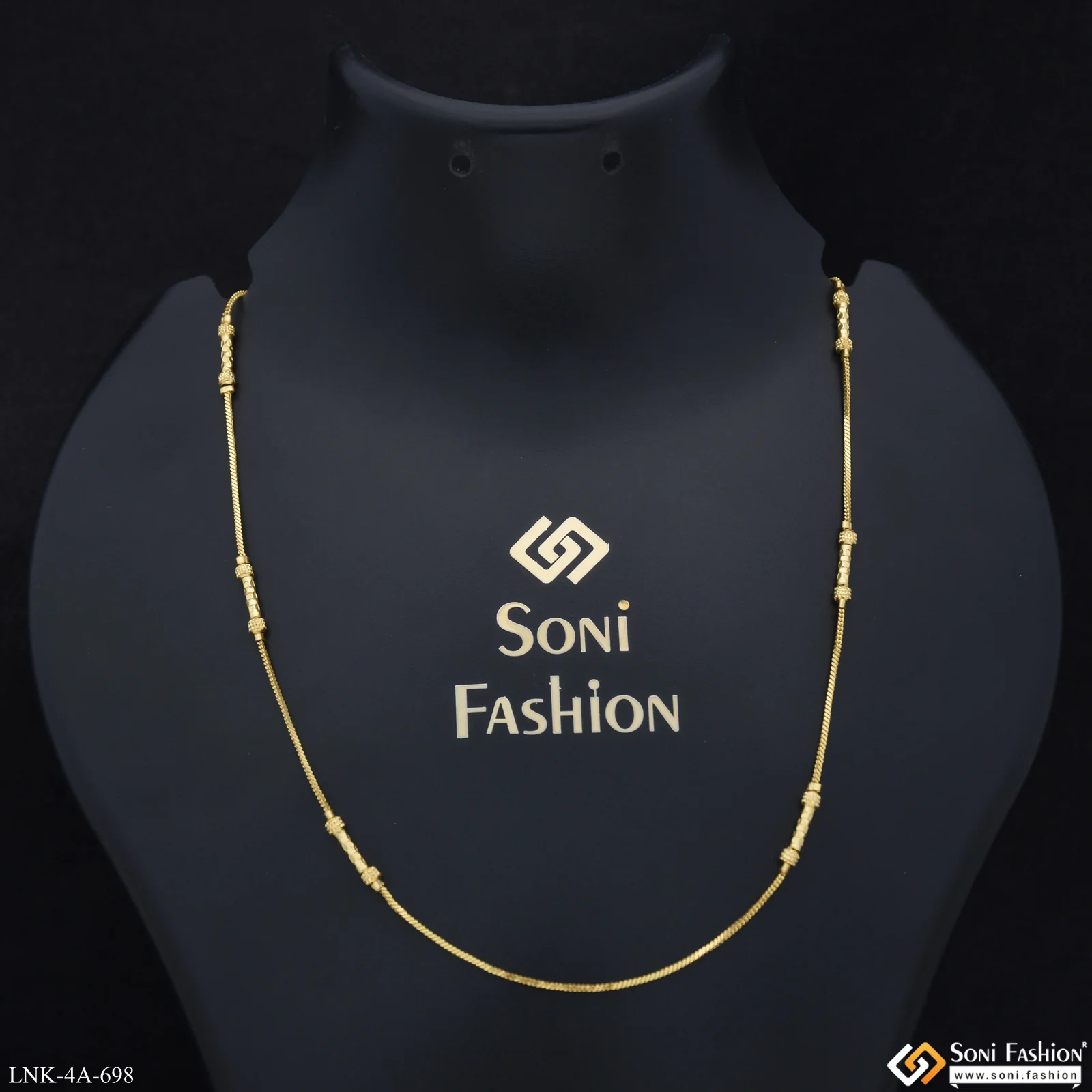 Graceful Design Gold Plated Chain for Ladies - Style A698
