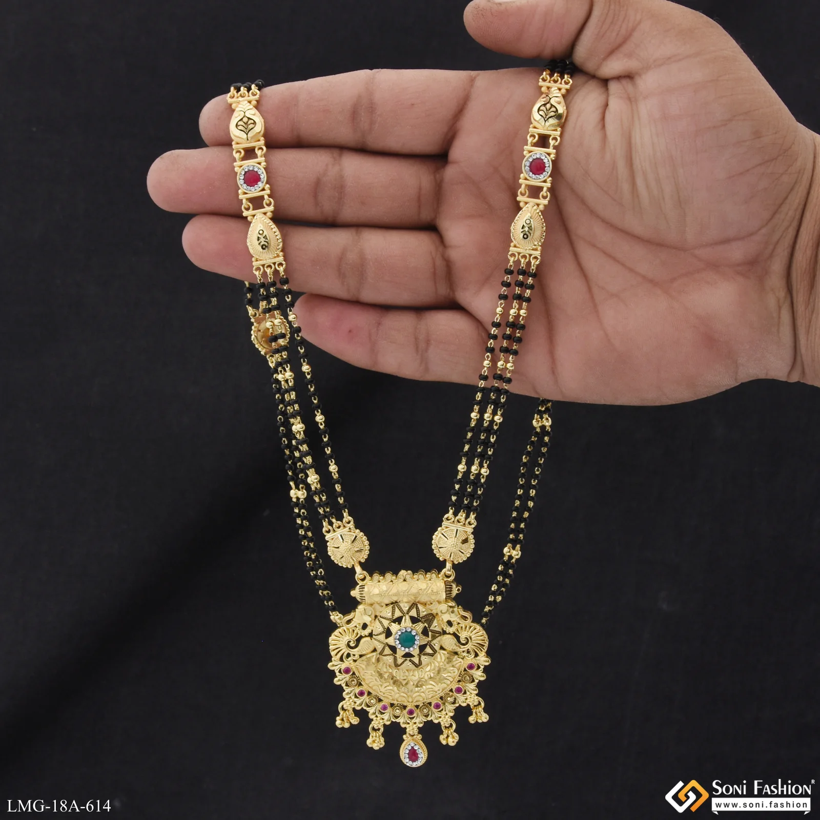 Graceful Design Gold Plated Mangalsutra for Women - Style A614 - Image 2