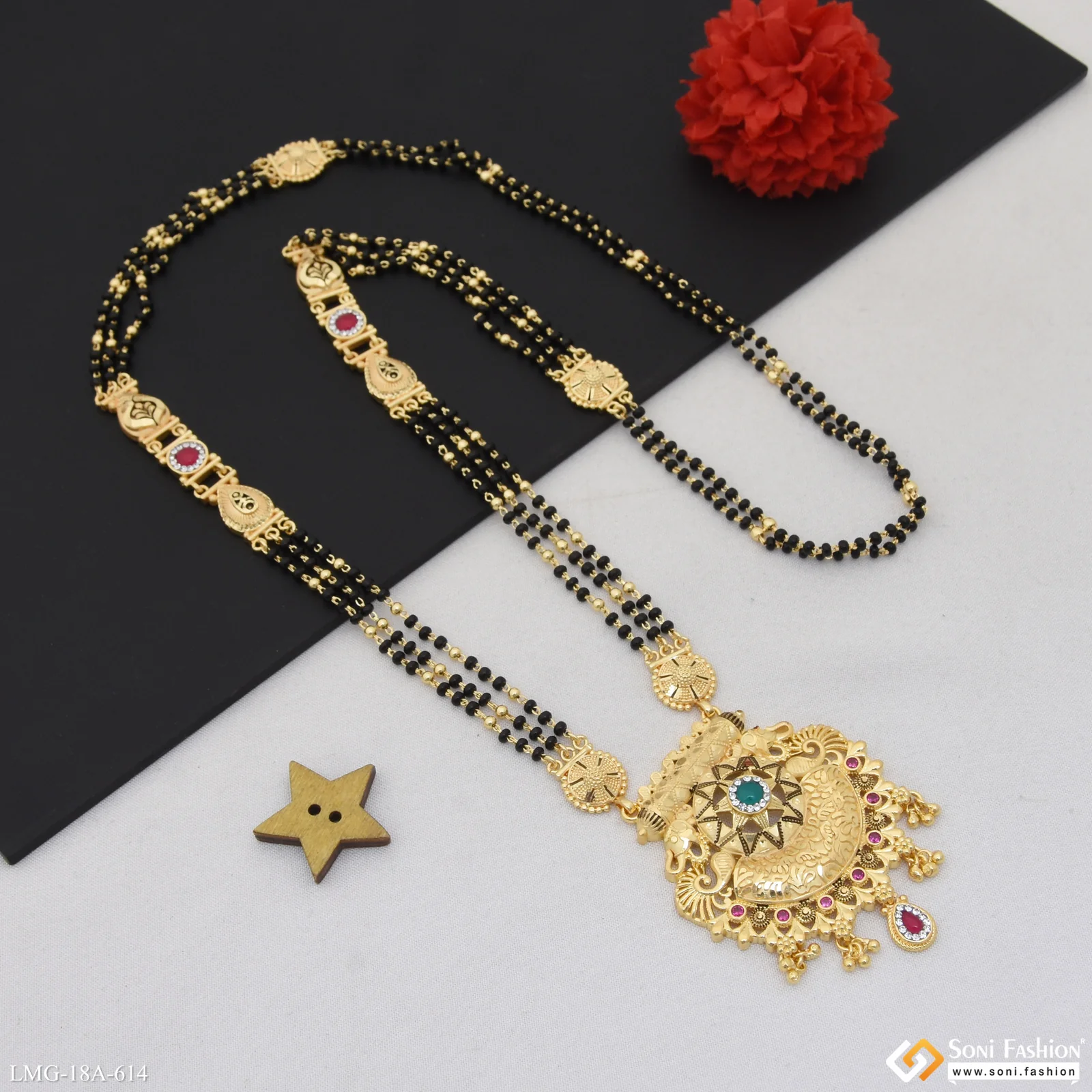 Graceful Design Gold Plated Mangalsutra for Women - Style A614 - Image 3