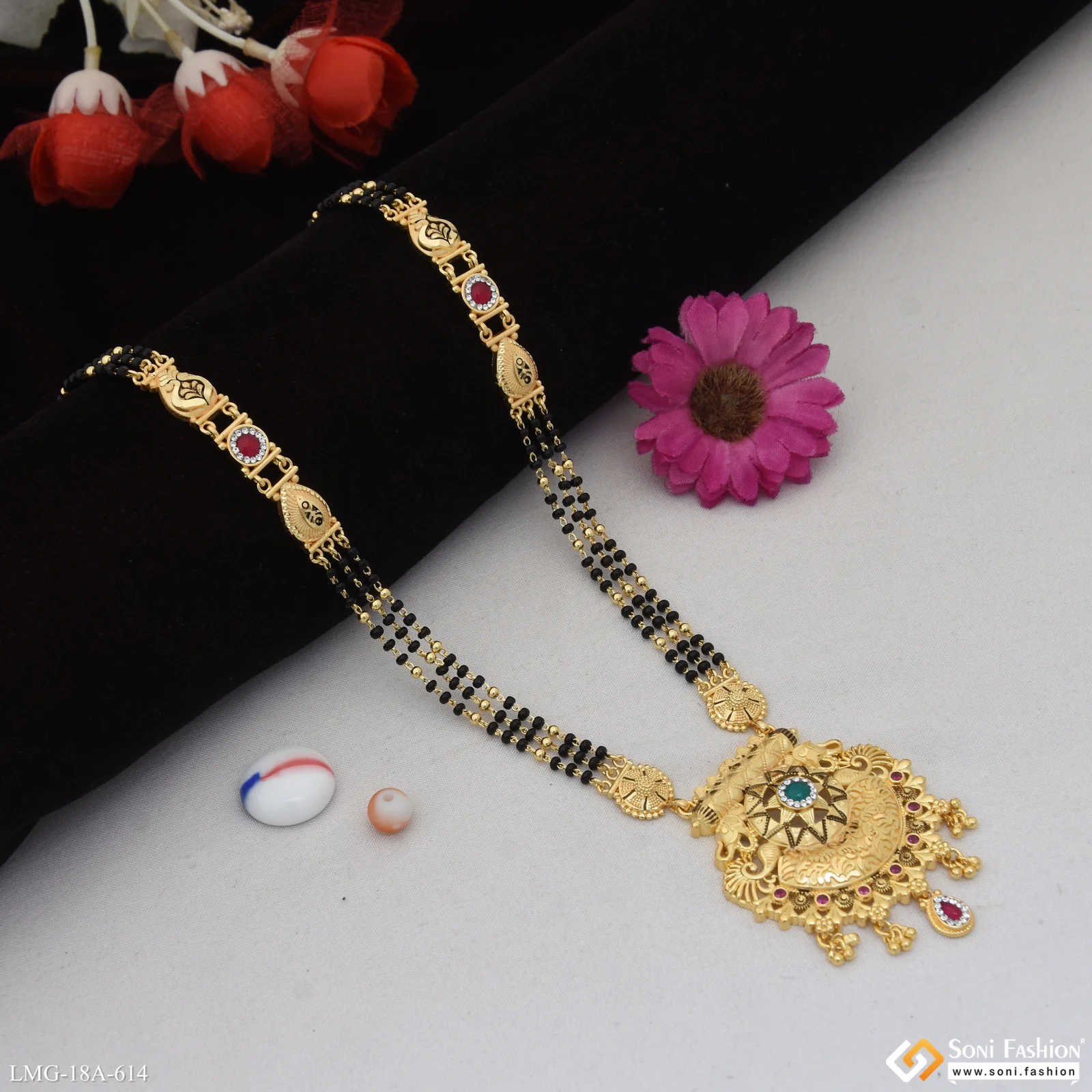 Graceful Design Gold Plated Mangalsutra for Women - Style A614 - Image 4