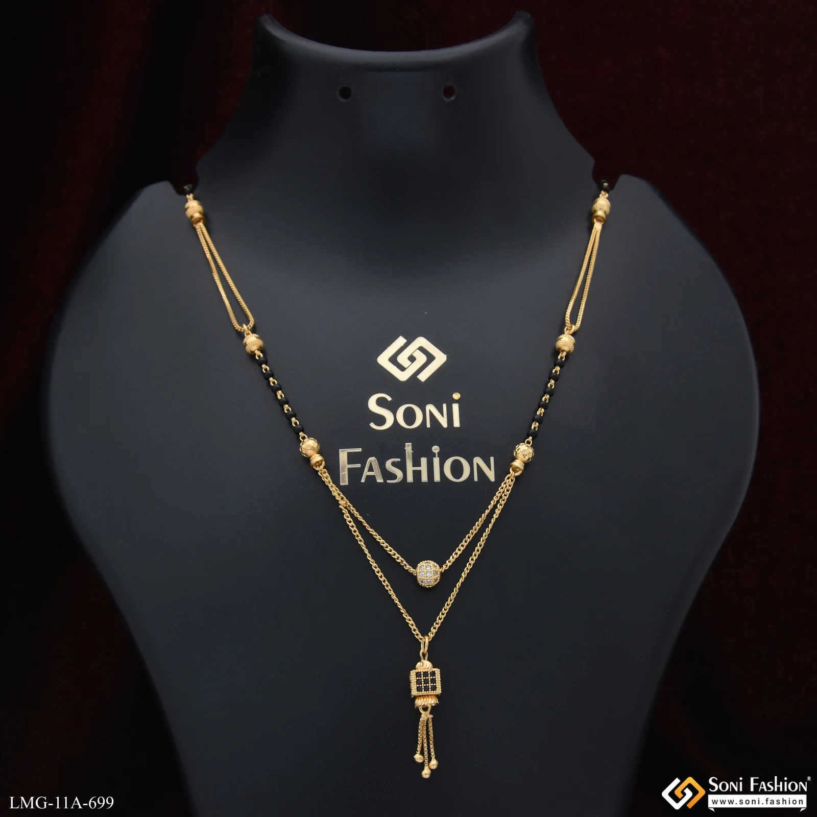 Graceful Design Gold Plated Mangalsutra for Women - Style A699 - Image 2