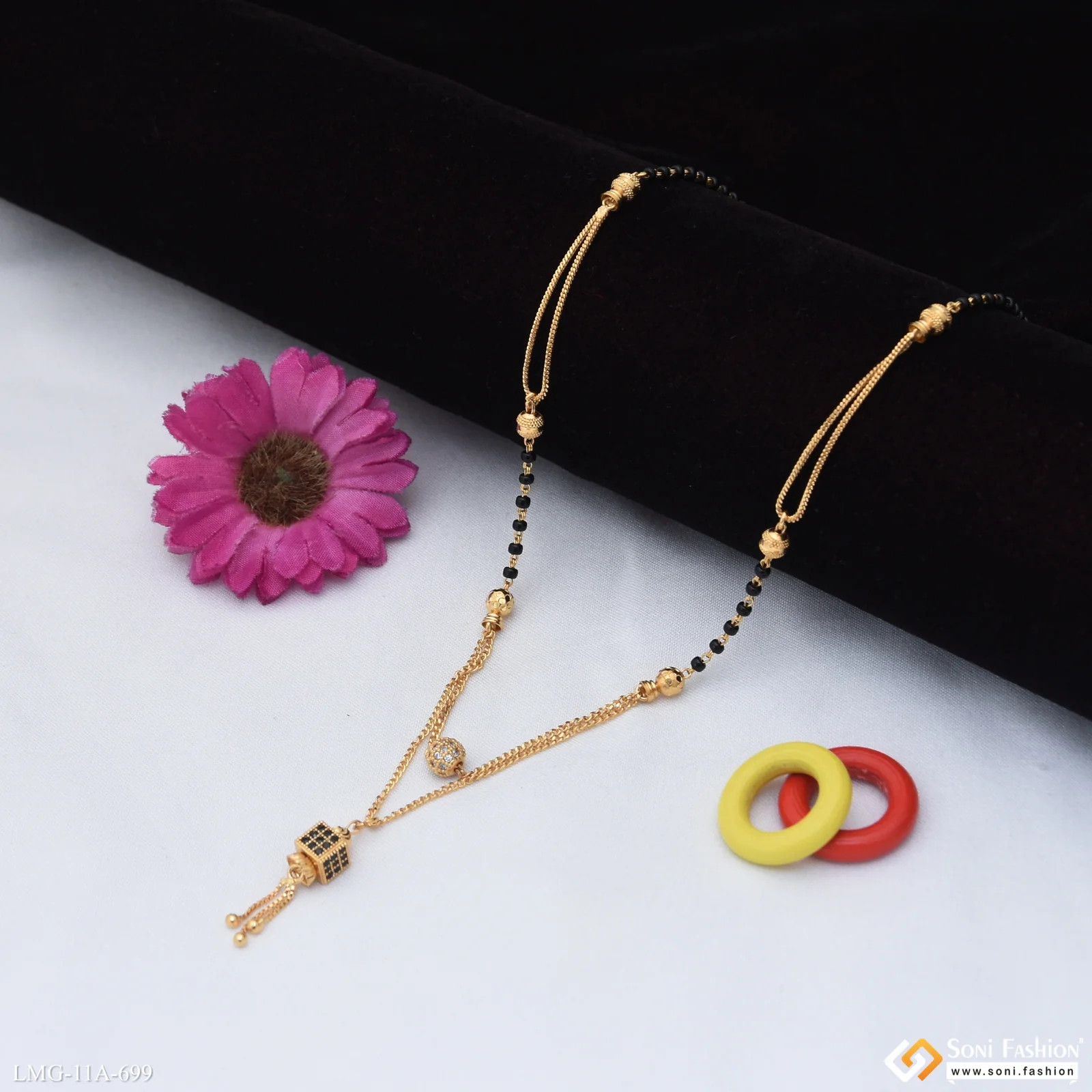 Graceful Design Gold Plated Mangalsutra for Women - Style A699 - Image 4