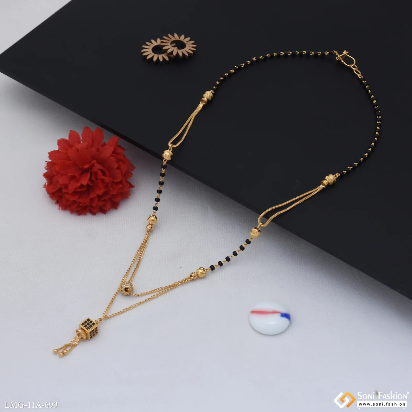 Graceful Design Gold Plated Mangalsutra for Women - Style A699 - Image 6