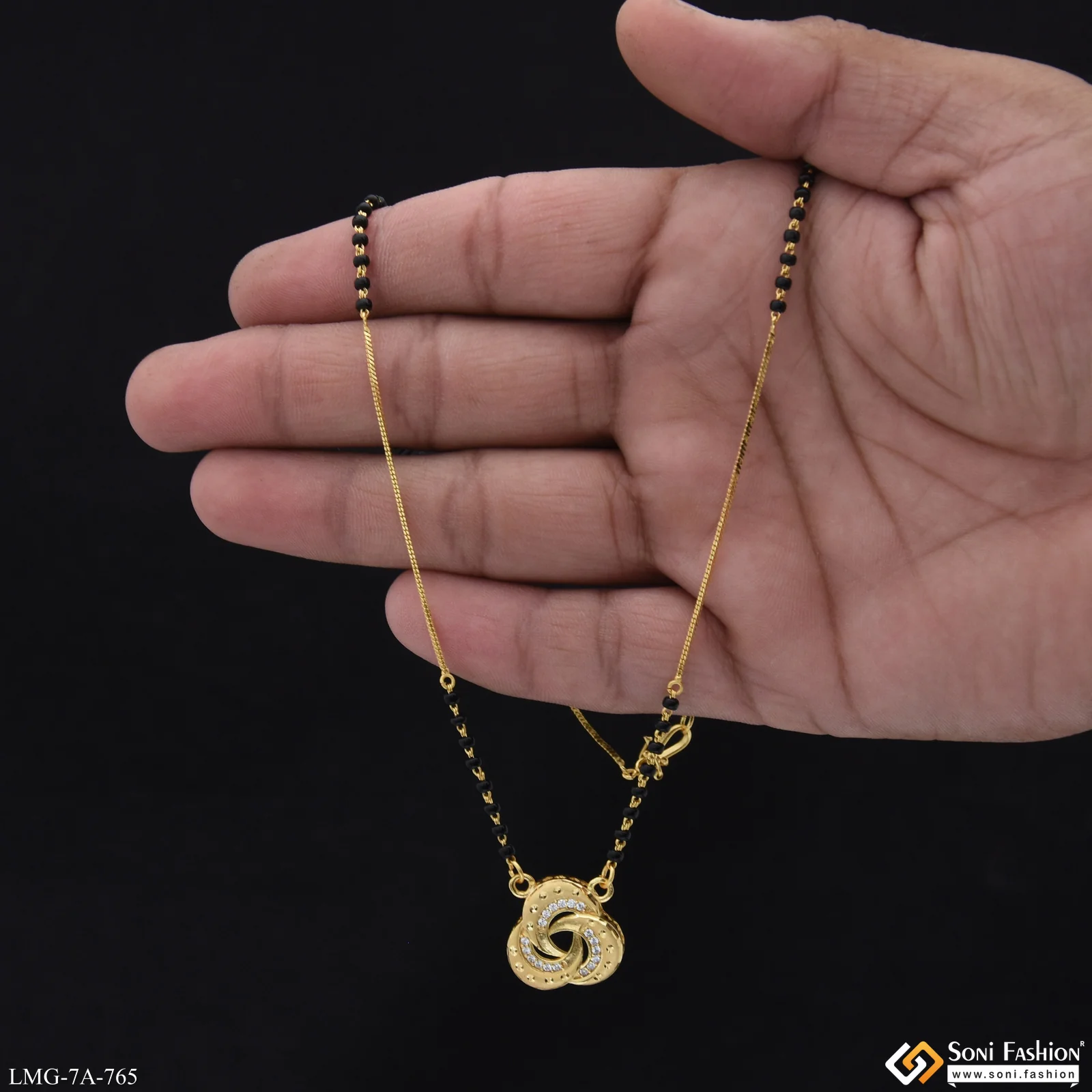 Graceful Design Gold Plated Mangalsutra for Women - Style A765 - Image 2
