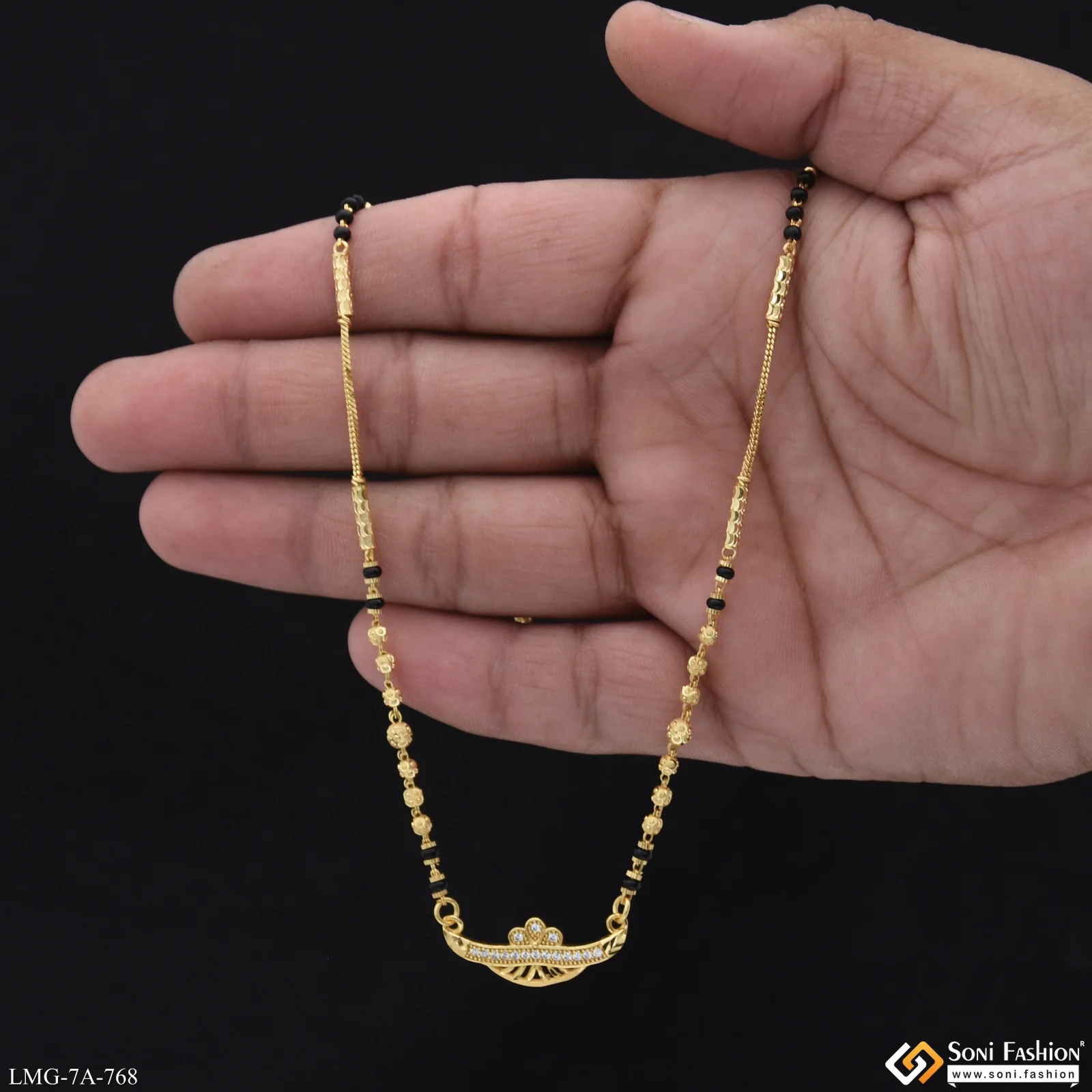 Graceful Design Gold Plated Mangalsutra for Women - Style A768 - Image 2
