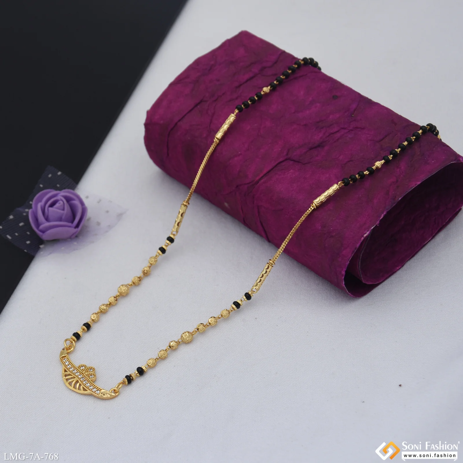 Graceful Design Gold Plated Mangalsutra for Women - Style A768 - Image 5