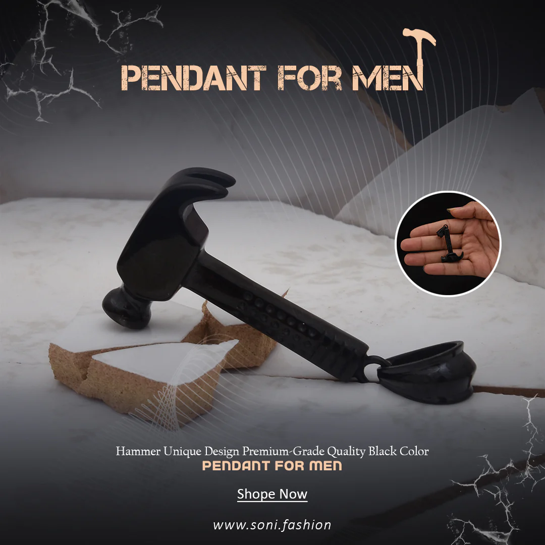 Hammer Unique Design Premium-grade Quality Black Color Pendant For Men - Style B063