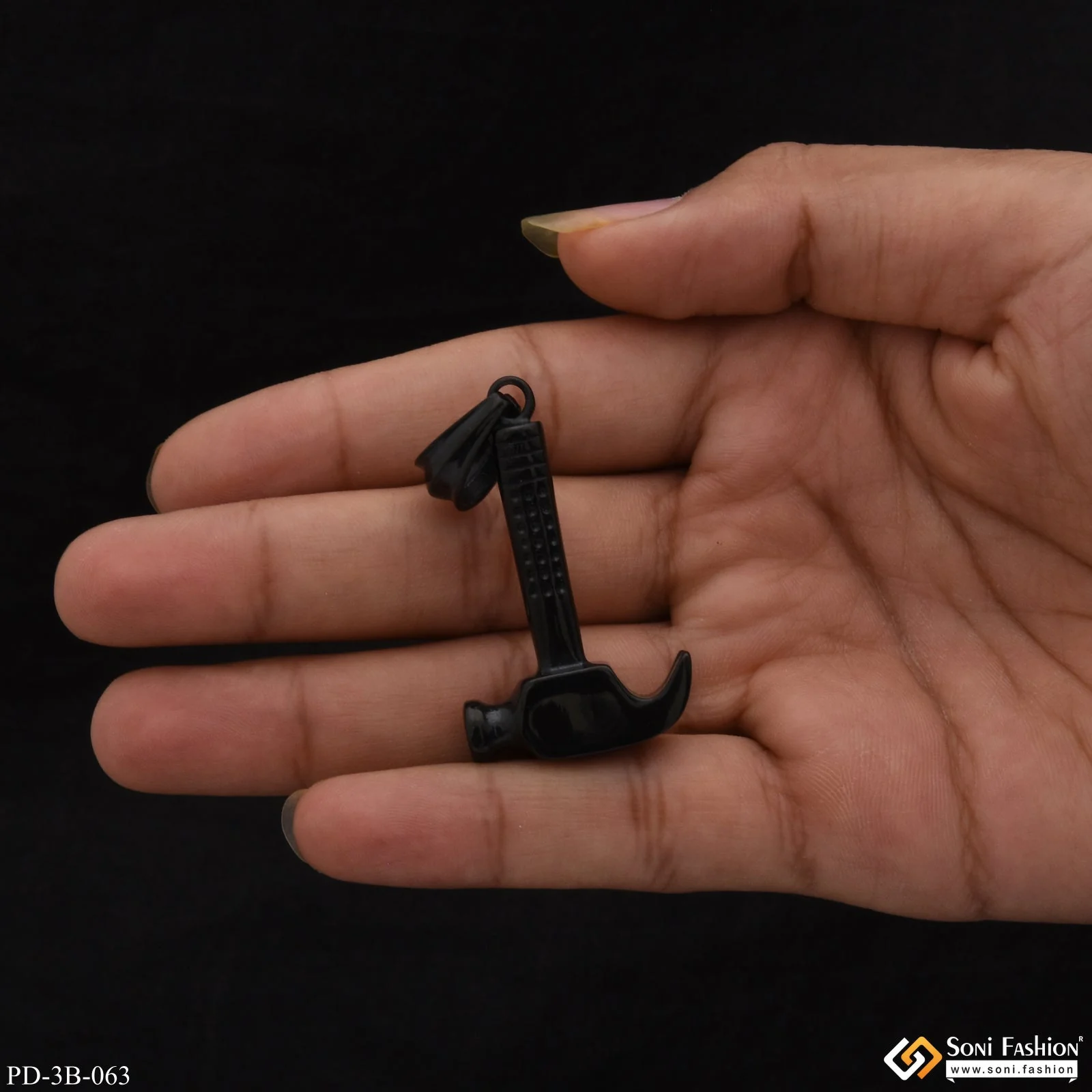 Hammer Unique Design Premium-grade Quality Black Color Pendant For Men - Style B063 - Image 2