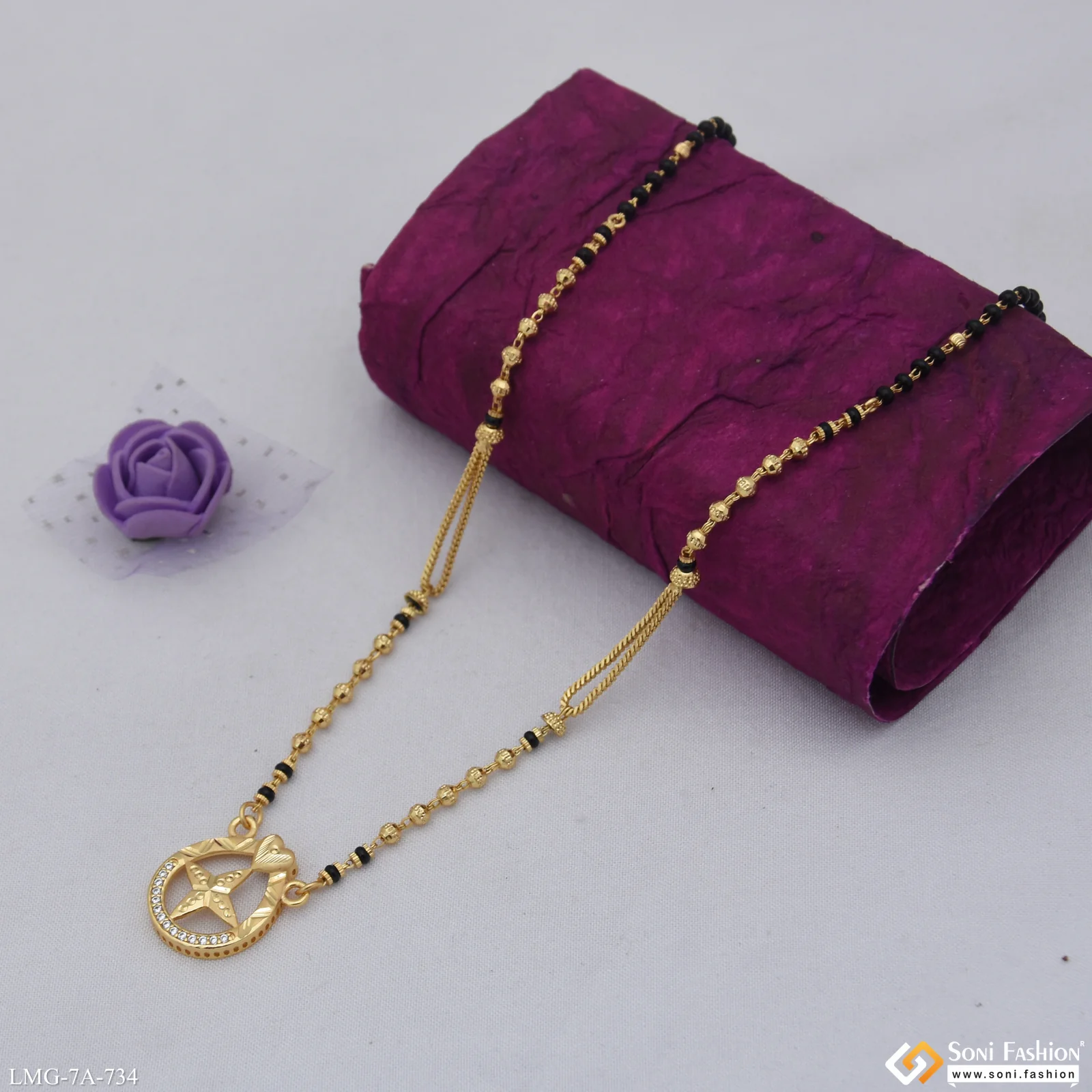 Hand-Crafted Design Gold Plated Mangalsutra for Women - Style A734 - Image 5