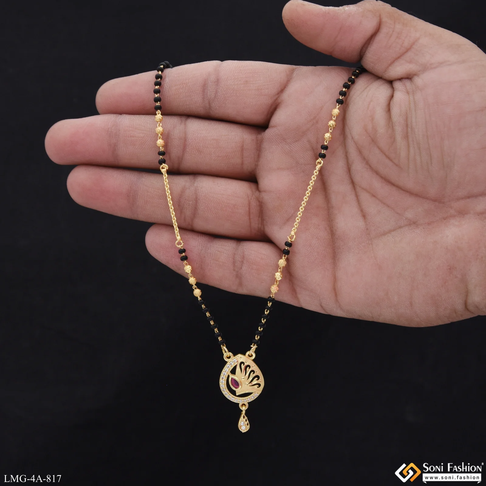 Hand-Crafted Design Gold Plated Mangalsutra for Women - Style A817 - Image 2