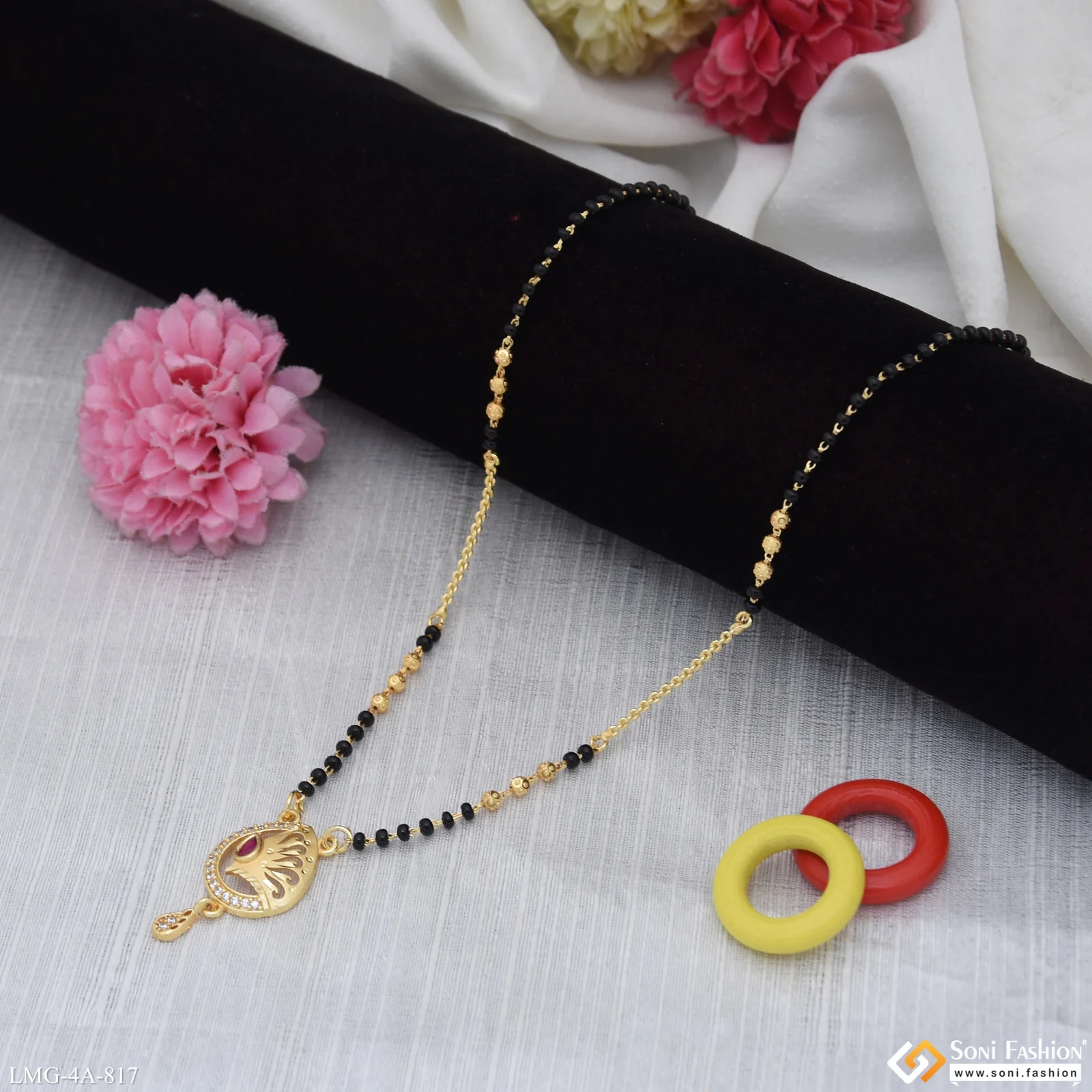 Hand-Crafted Design Gold Plated Mangalsutra for Women - Style A817 - Image 3
