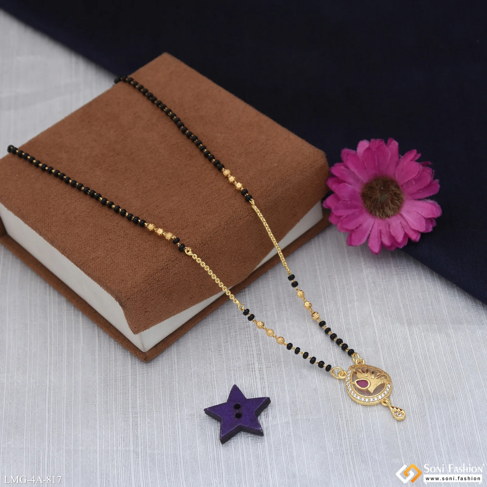Hand-Crafted Design Gold Plated Mangalsutra for Women - Style A817 - Image 4