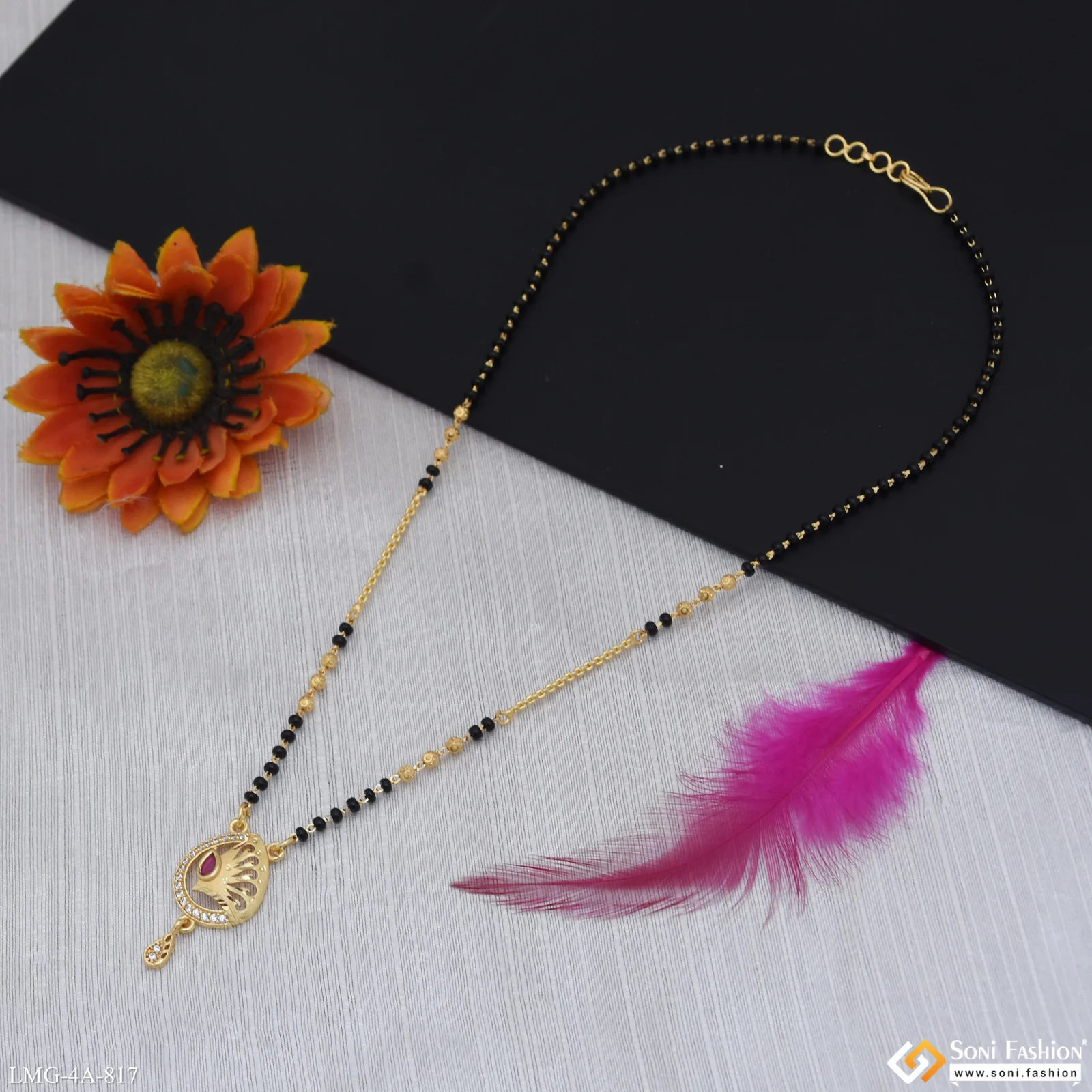 Hand-Crafted Design Gold Plated Mangalsutra for Women - Style A817 - Image 5