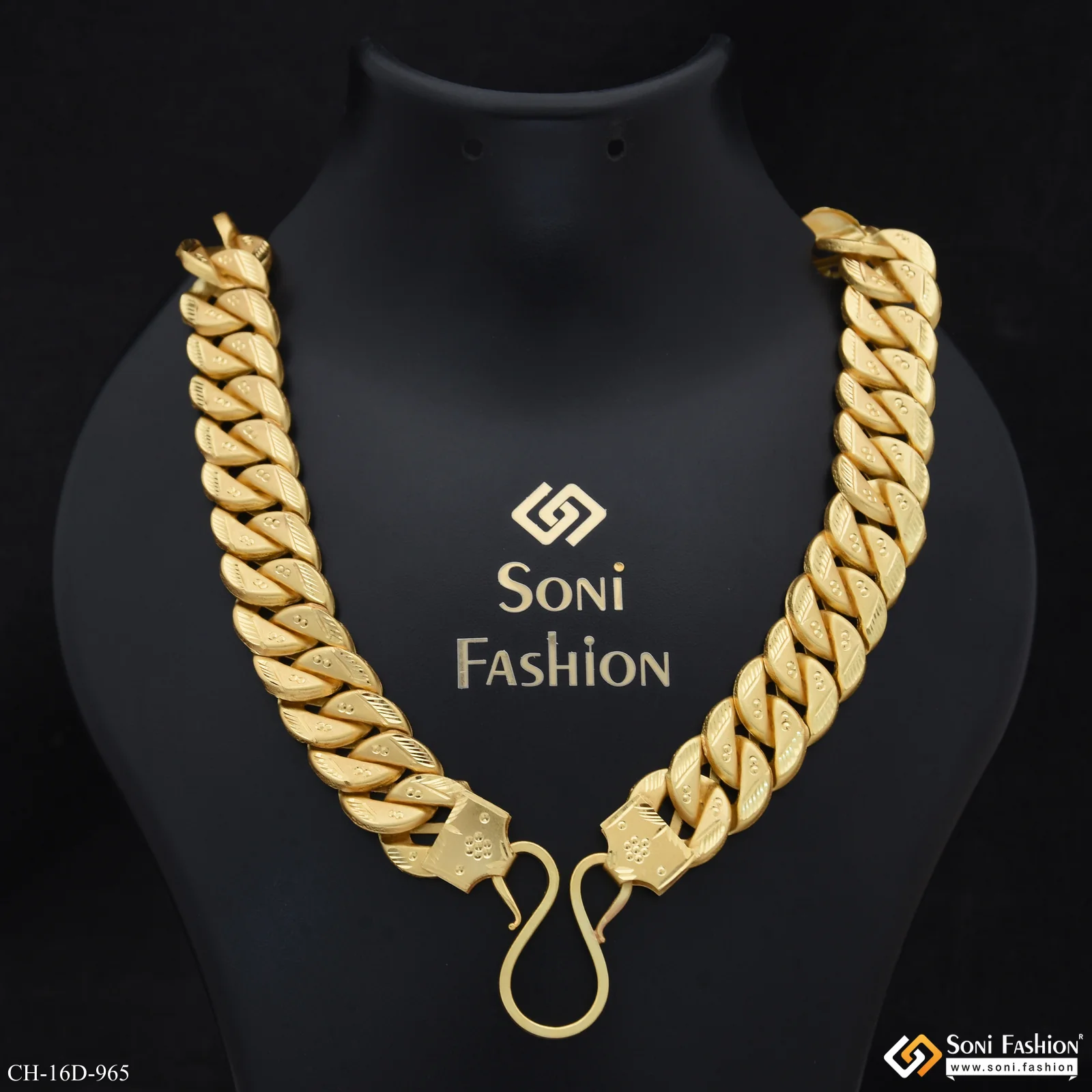 Hand-Crafted Design Gold Plated Pokal Chain for Men - Style D965 - Image 6