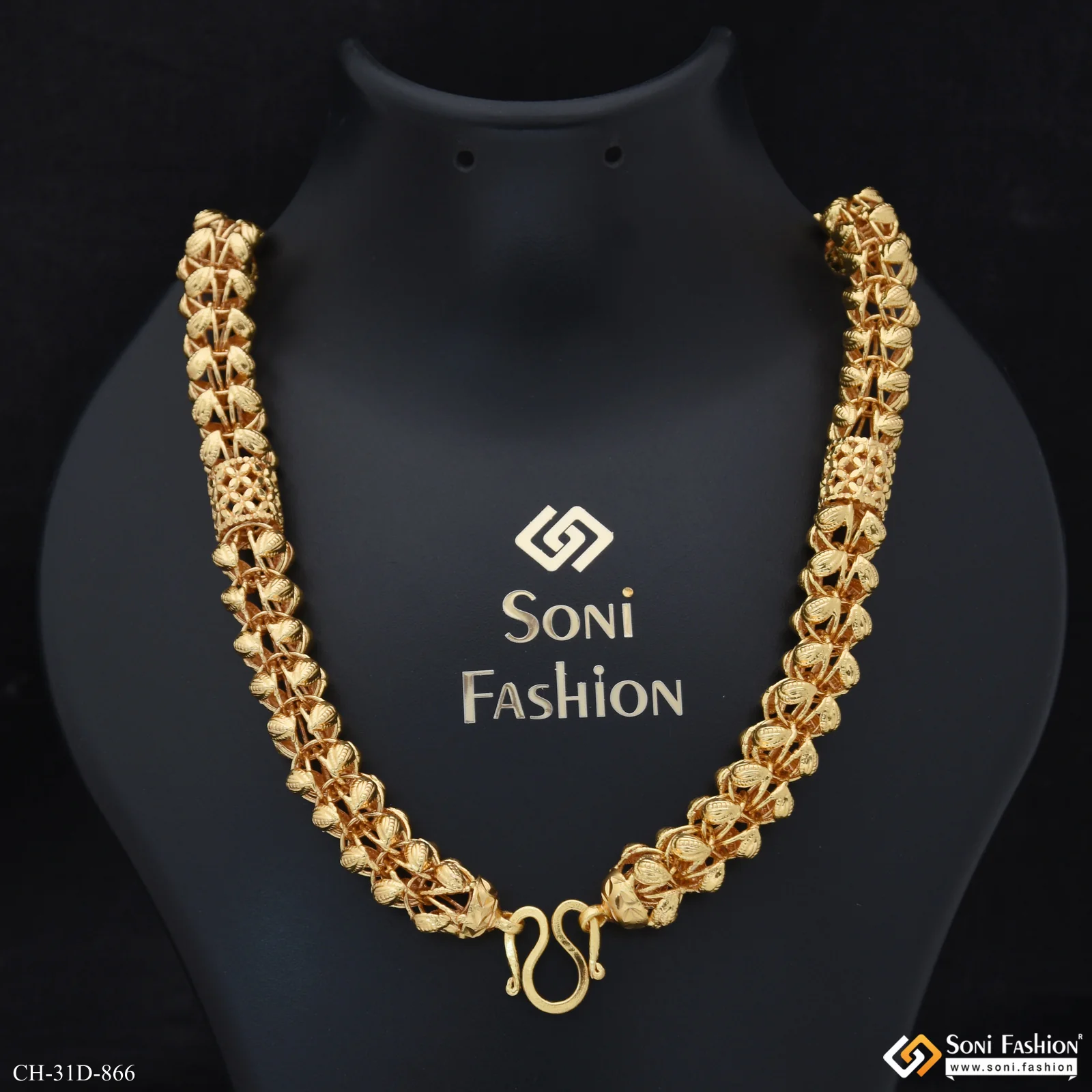 Hand-Crafted Design Gold Plated Rajwadi Chain for Men - Style D866 - Image 7