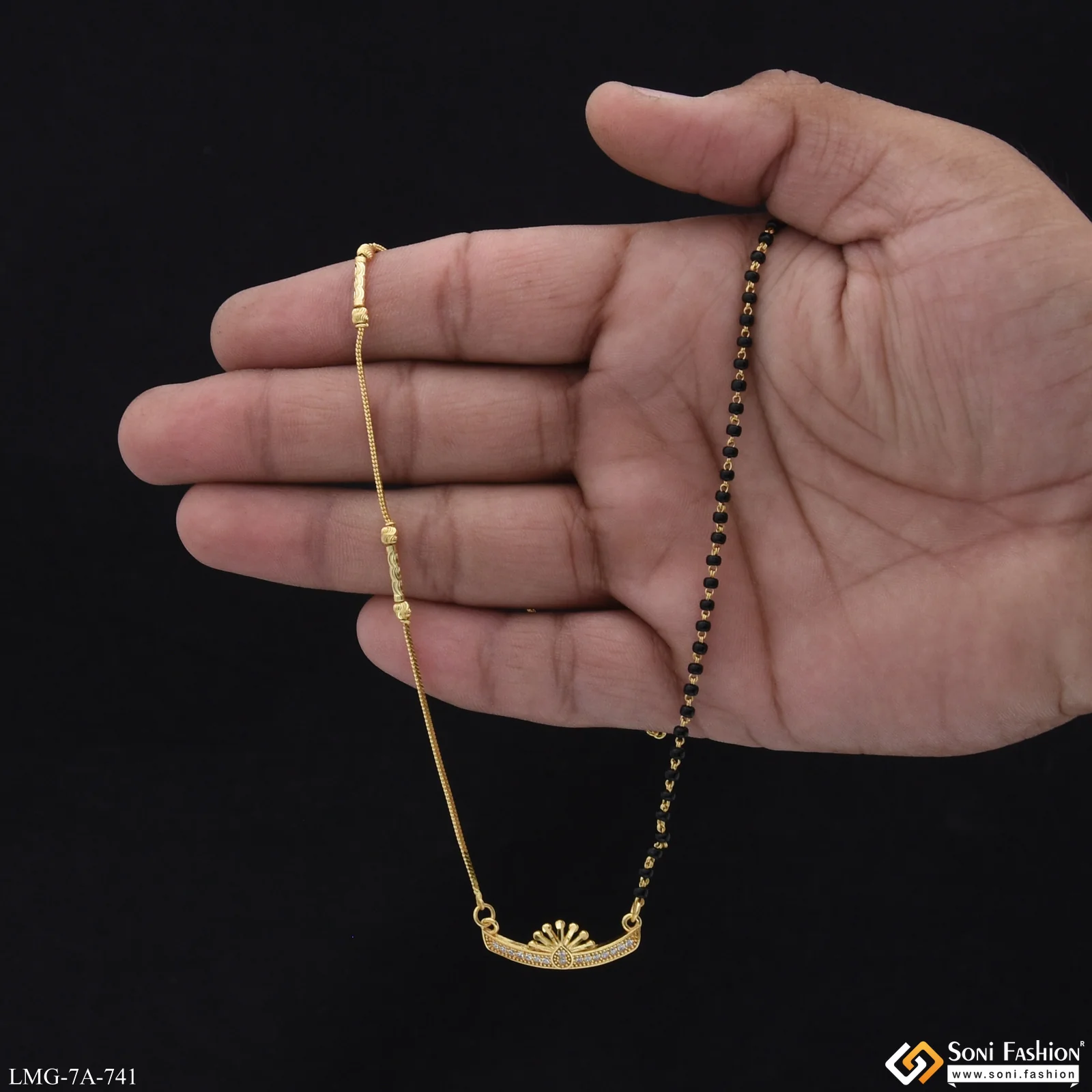 High-Class Design Gold Plated Mangalsutra for Women - Style A741 - Image 4