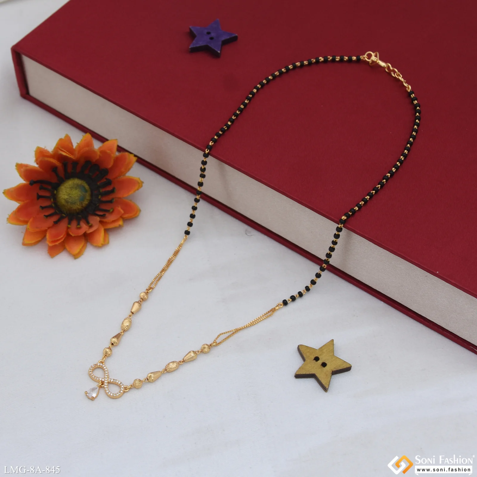 Infinity Opulent Design Gold Plated Mangalsutra for Women - Style A845 - Image 5