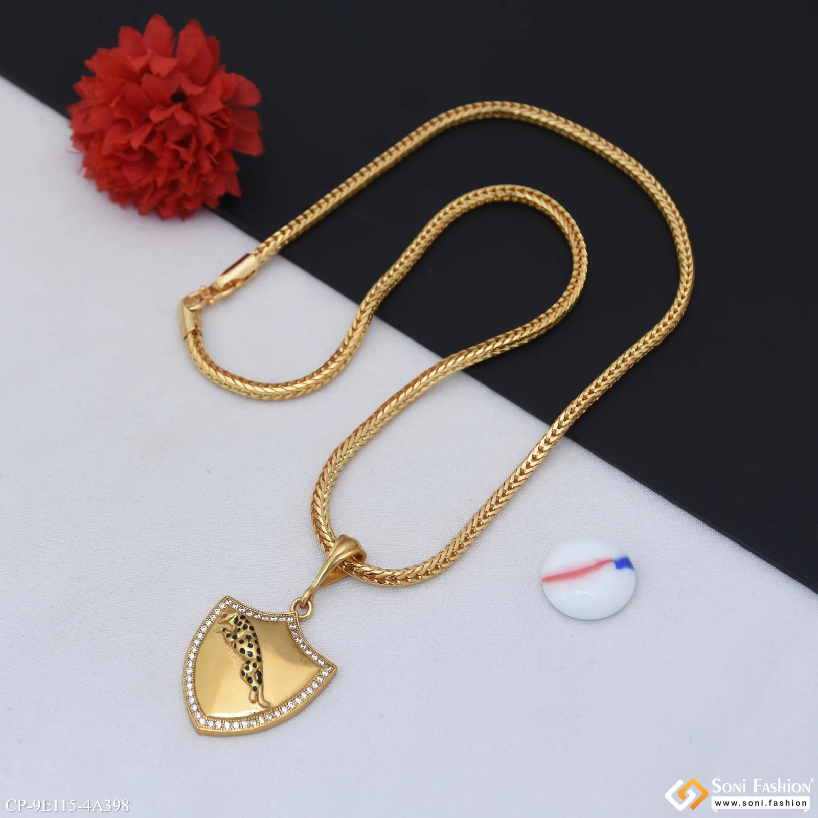 Jaguar Extraordinary Design Pendant With Chain for Men (CP-E115-A398) - Image 4