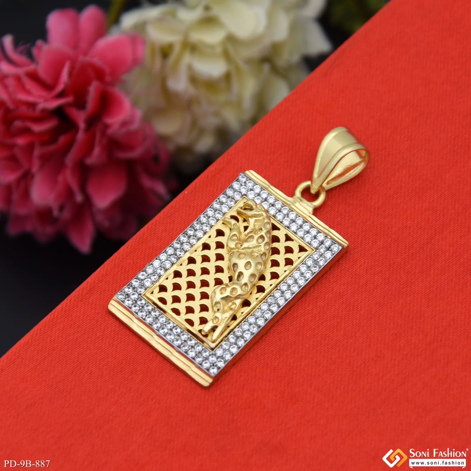 Jaguar Trending Design Gold Plated Pendant for Men - Style B887 - Image 5