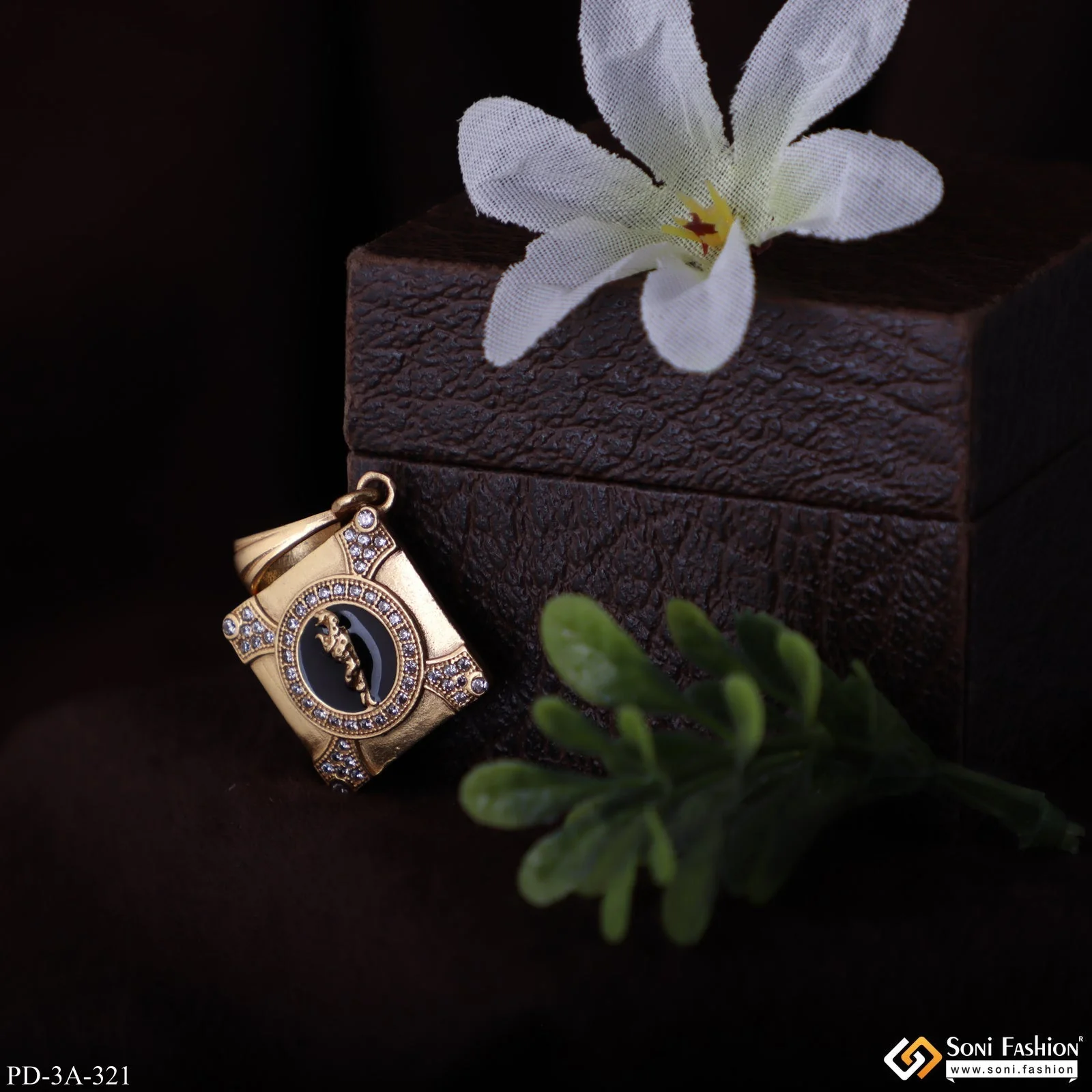Jaguar With Diamond Brilliant Design Gold Plated Pendant For Men - Style A321 - Image 5
