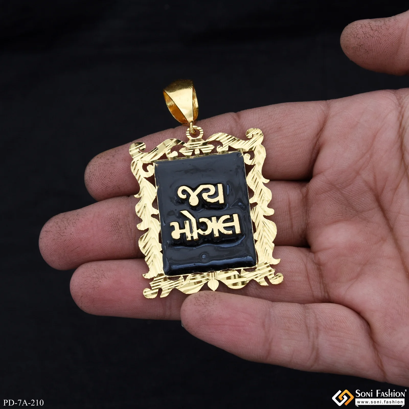Jay Mogal(letter) Eye-Catching Design Gold Plated Pendant for Men - Style A210