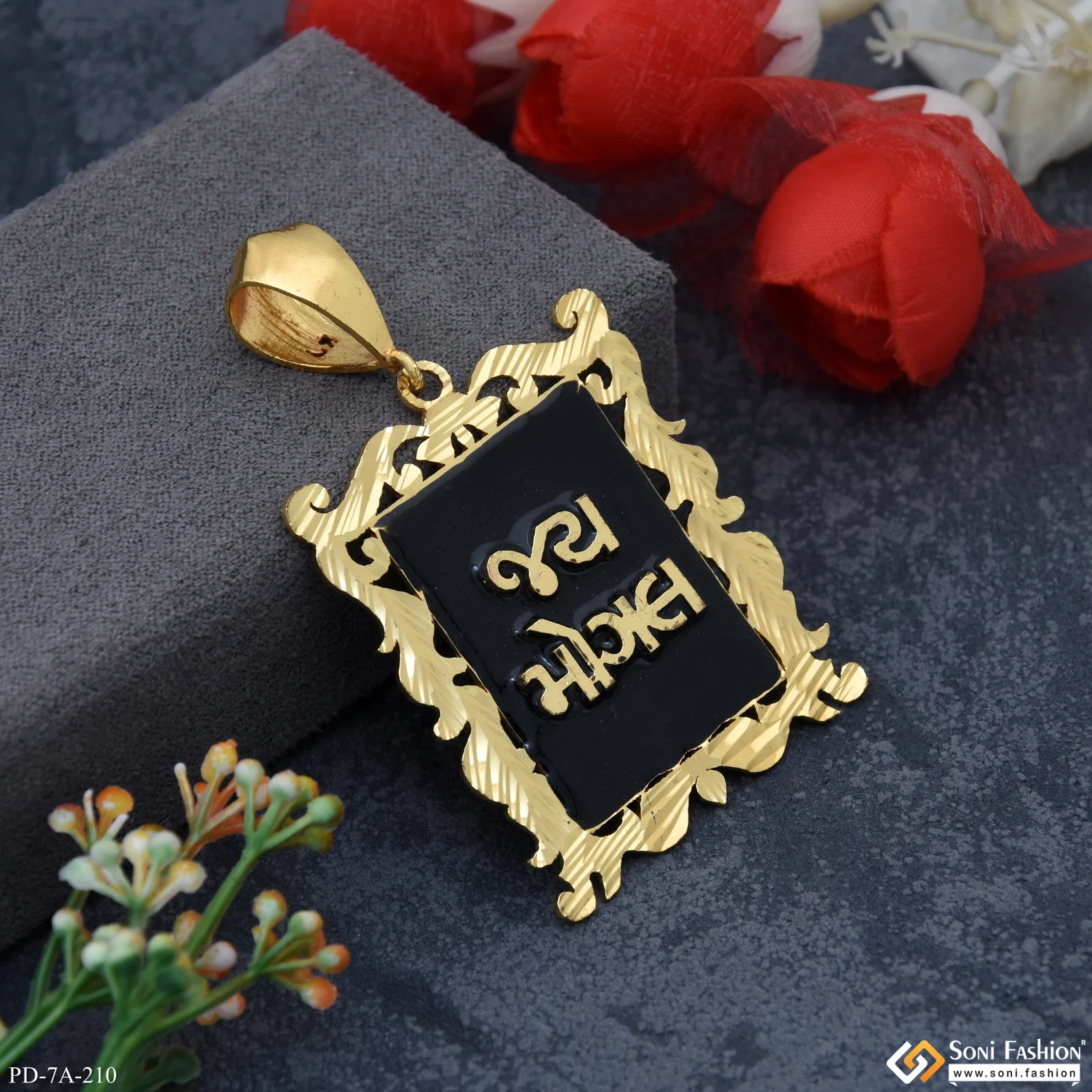 Jay Mogal(letter) Eye-Catching Design Gold Plated Pendant for Men - Style A210 - Image 3