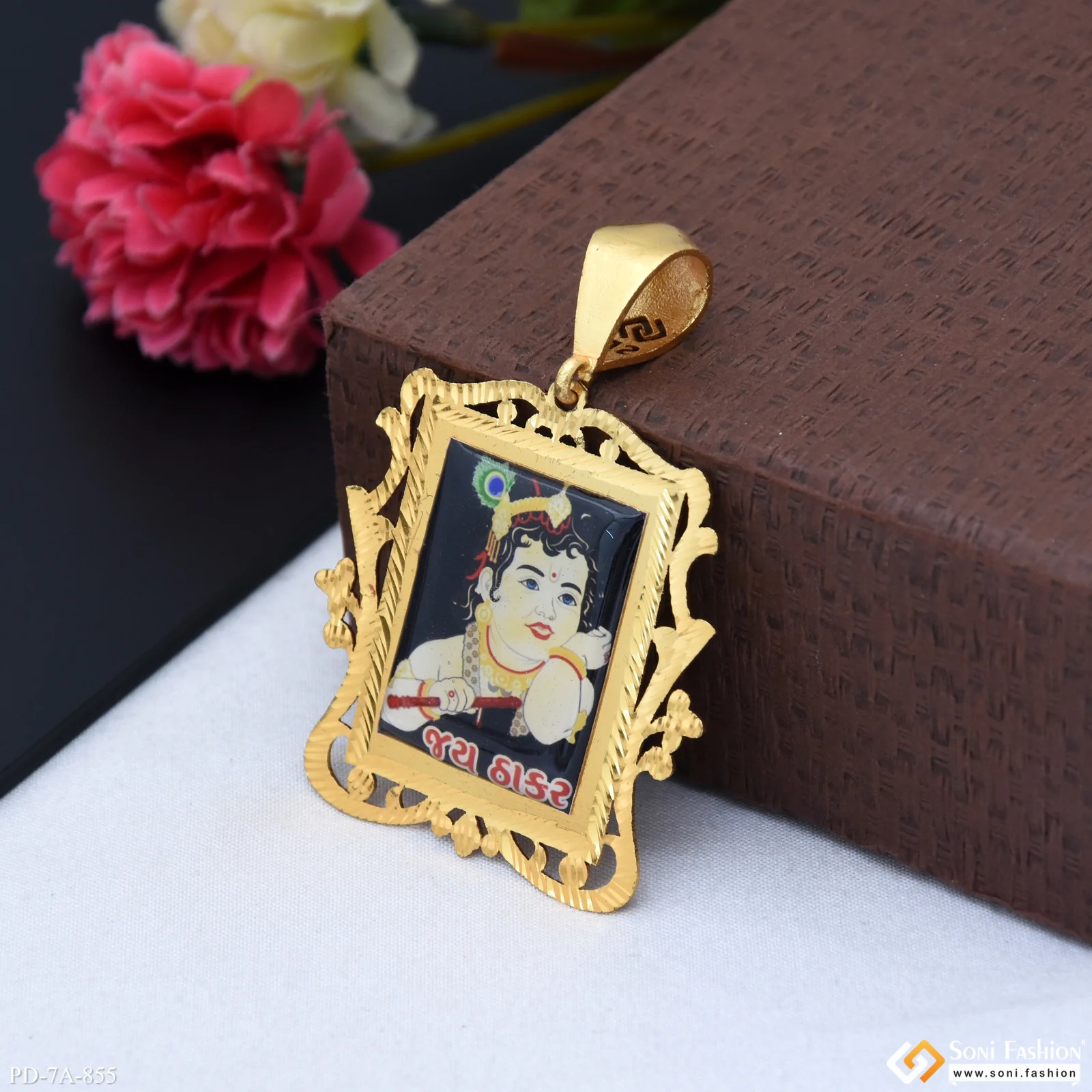 Jay Thakar Handmade Photo Gold Plated Pendant for Men - Style A855 - Image 5