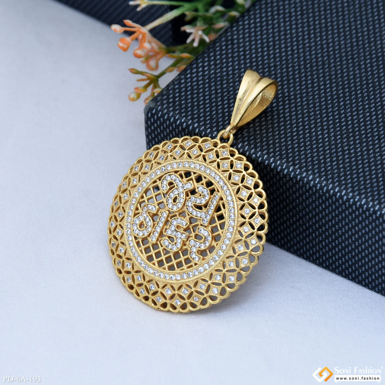 Jay Thakar Round Stylish Design Best Quality Gold Plated Pendant For Men - Style A193 - Image 5