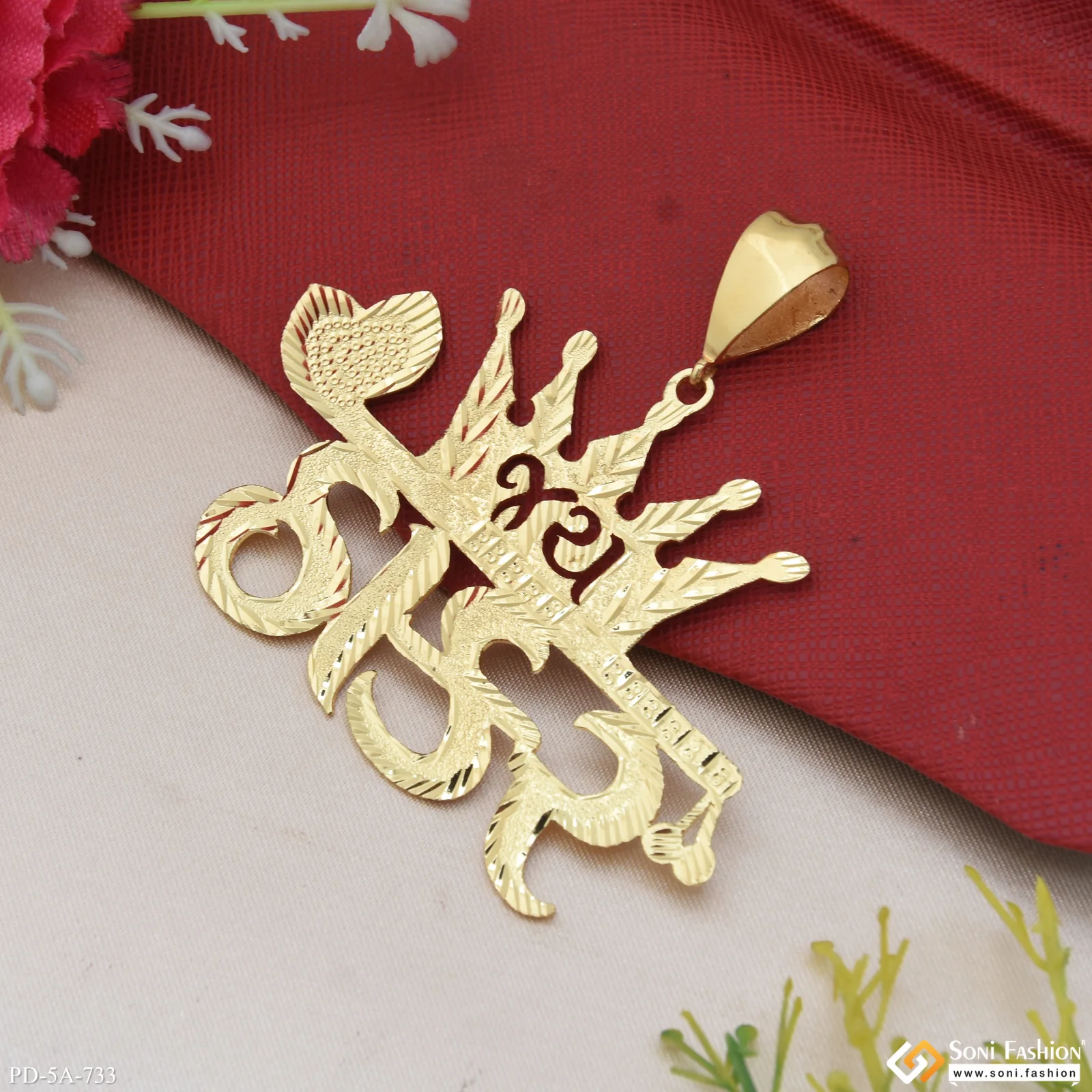Jay Thakar Superior Quality Graceful Design Gold Plated Pendant for Men - Style A733 - Image 4