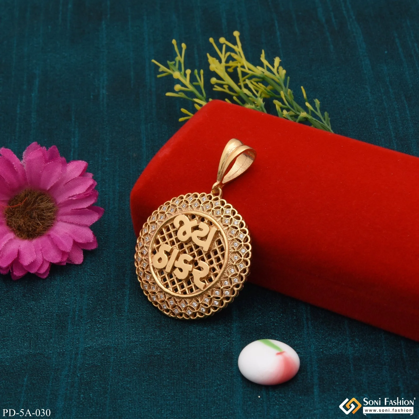 Jay Thakar With Diamond Expensive-looking Design Gold Plated Pendant - Style A030 - Image 4