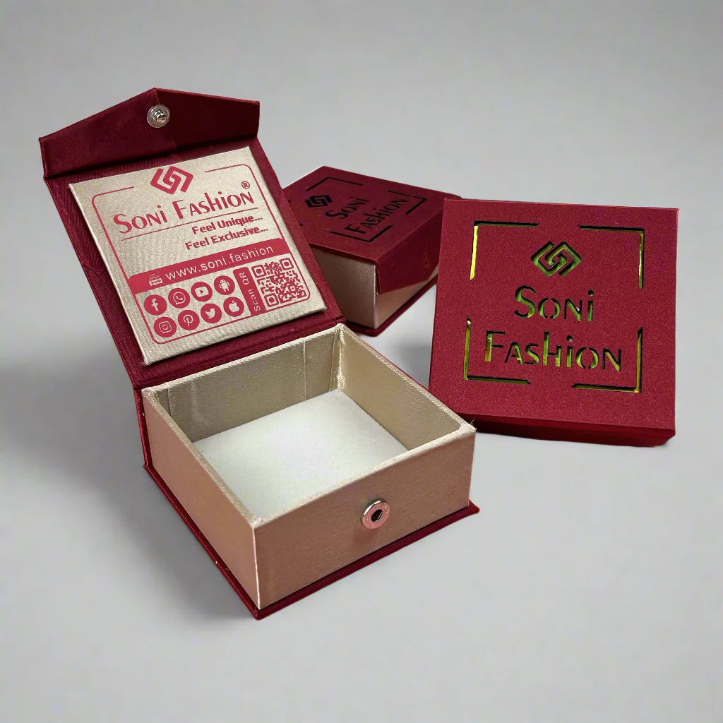 4x4 Inch Box for Kada, Bangles - Premium Jewellery Box with Imported Velvet - Image 2