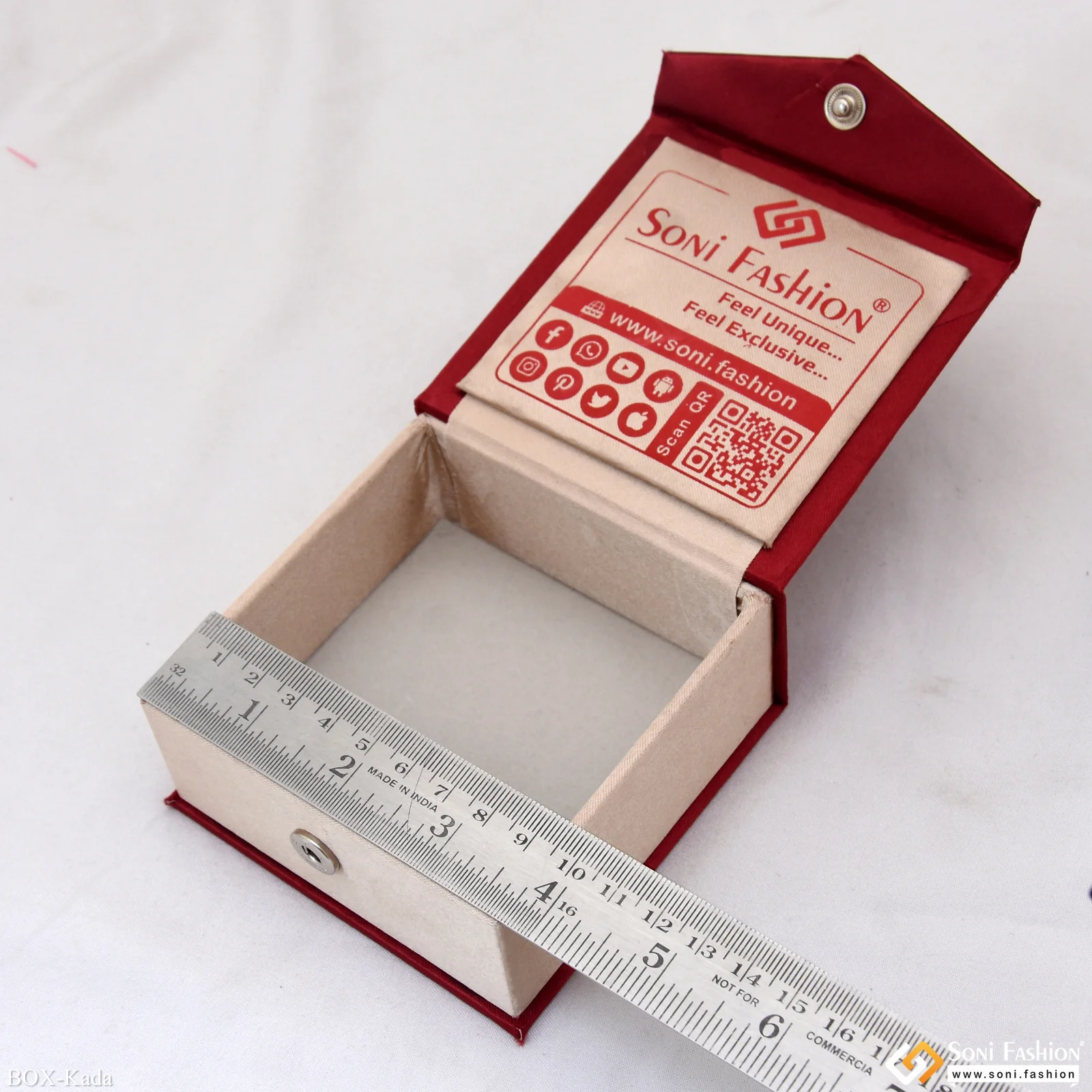 4x4 Inch Box for Kada, Bangles - Premium Jewellery Box with Imported Velvet - Image 5