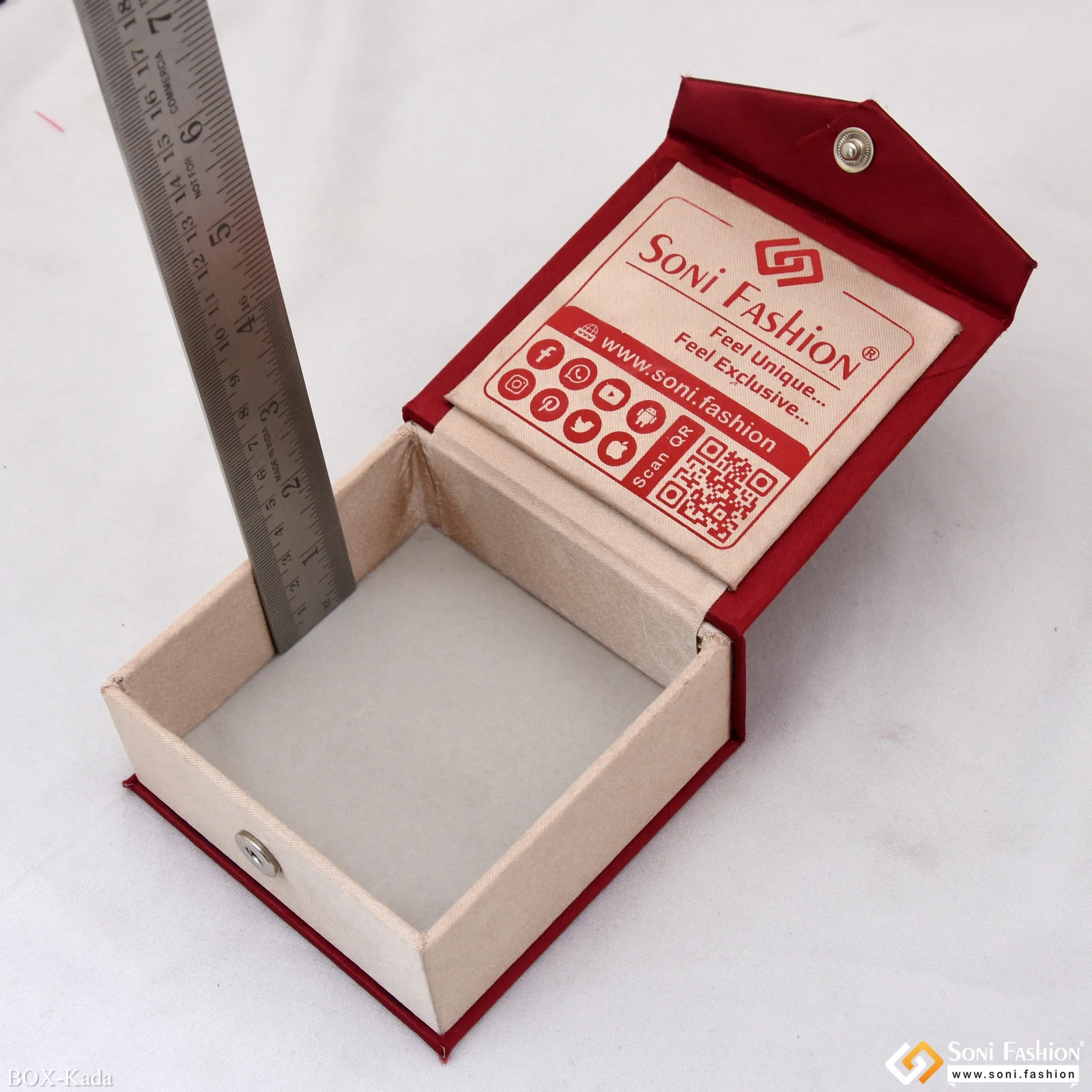 4x4 Inch Box for Kada, Bangles - Premium Jewellery Box with Imported Velvet - Image 6
