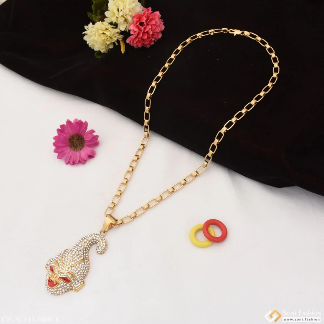 Joker Fashion-forward Design High-quality Chain Pendant Combo For Men (cp-c313-b076) - Image 3