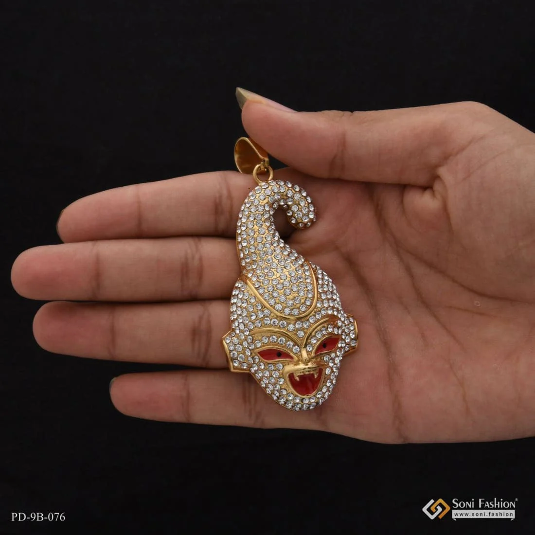 Joker With Diamond Fashionable Design Gold Plated Pendant For Men - Style B076