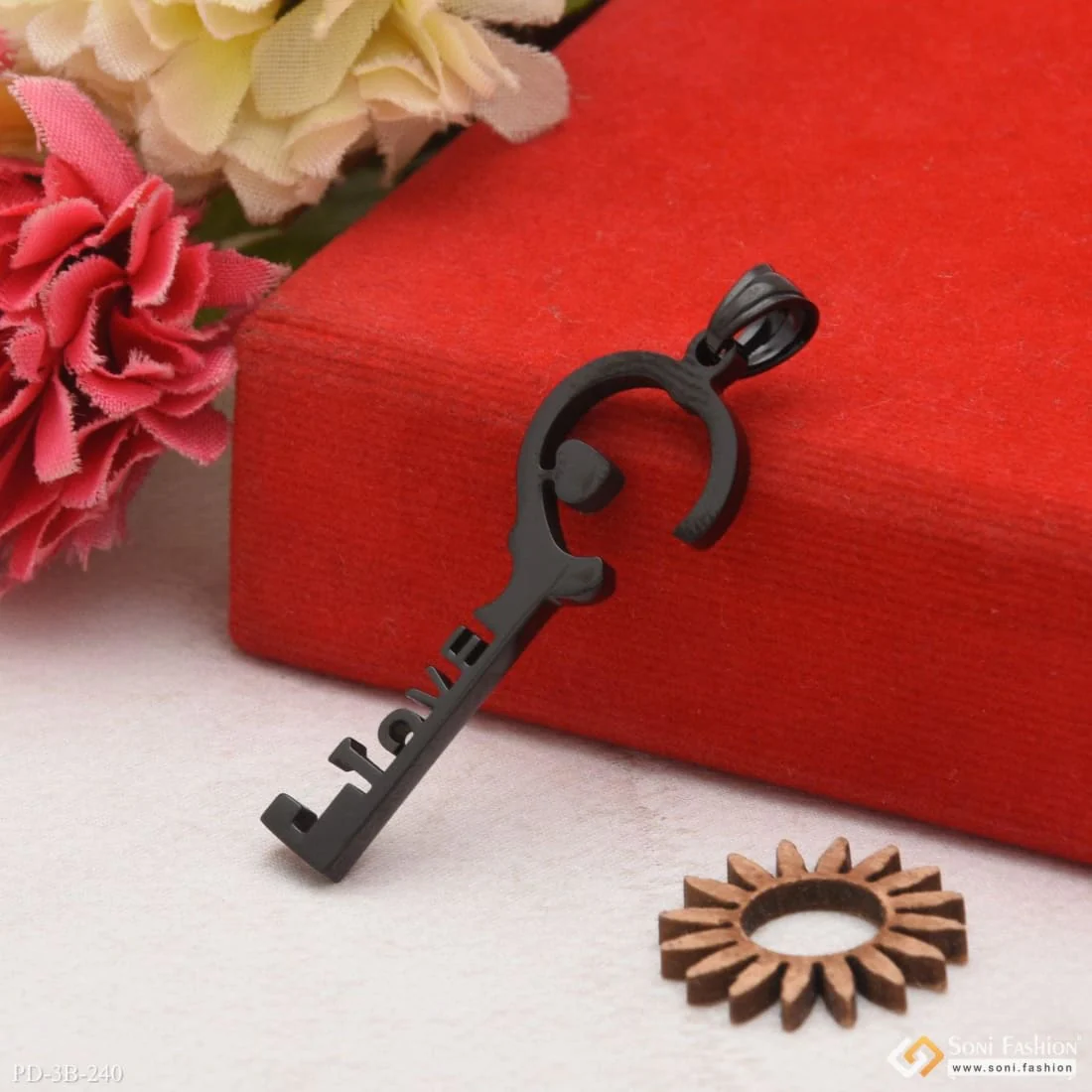 Key Beautiful Design Premium-grade Quality Black Color Pendant For Men - Style B240 - Image 4