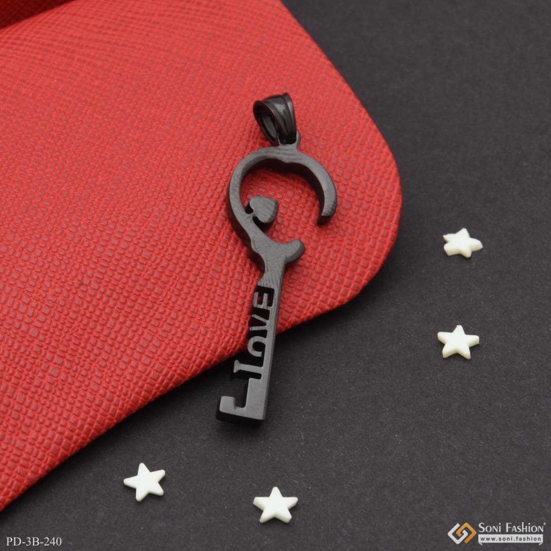 Key Beautiful Design Premium-grade Quality Black Color Pendant For Men - Style B240 - Image 5