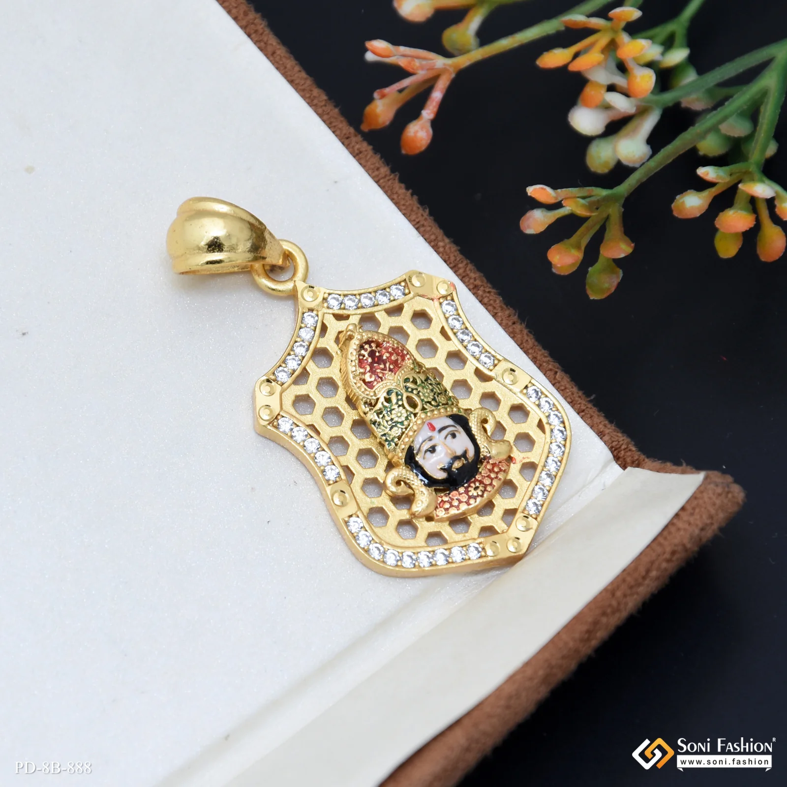 Khatu shyam Gold Plated Pendant for Men - Style B888 - Image 4