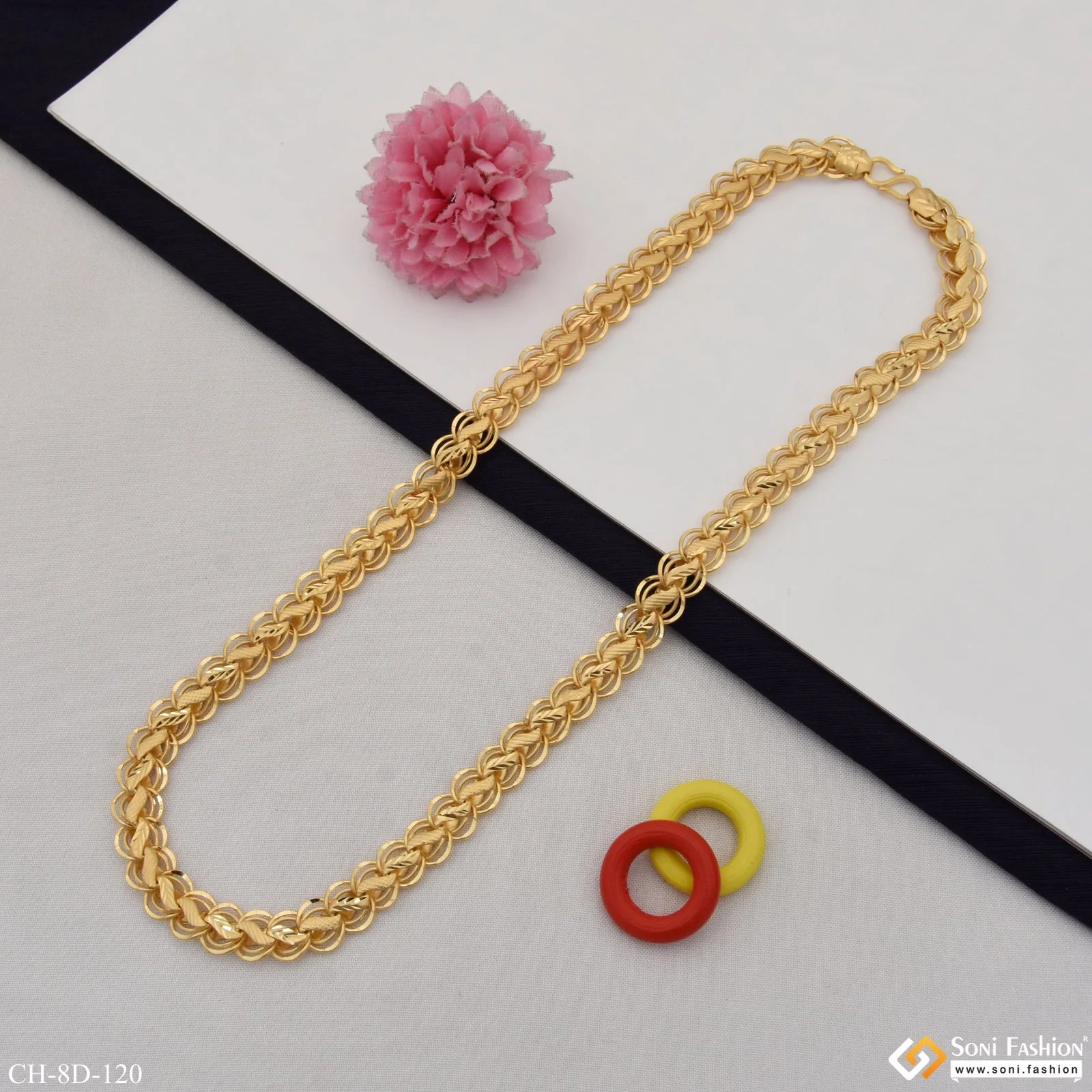 Kohli Fashion-Forward Design High-Quality Gold Plated Chain for Men - Style D120 - Image 4