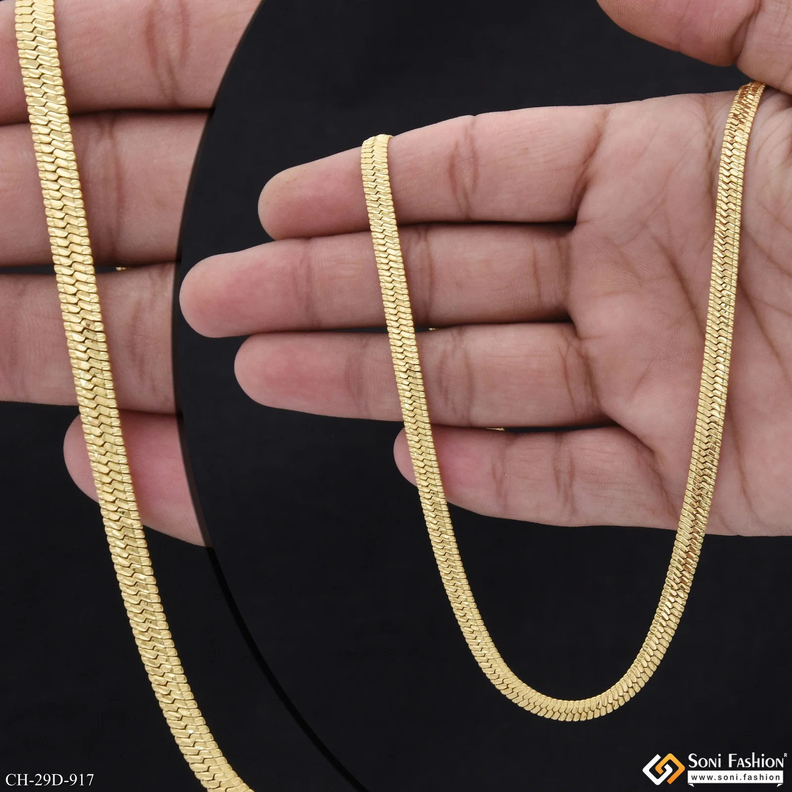 Latest Design 18k Gold Plated Chain for Men - Style D917 - Image 2