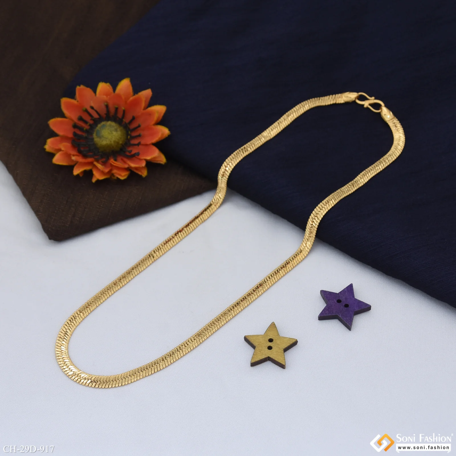Latest Design 18k Gold Plated Chain for Men - Style D917 - Image 4