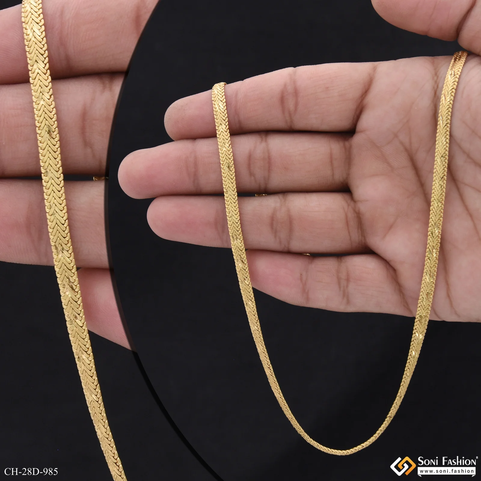 Latest Design 18k Gold Plated Chain for Men - Style D985 - Image 2
