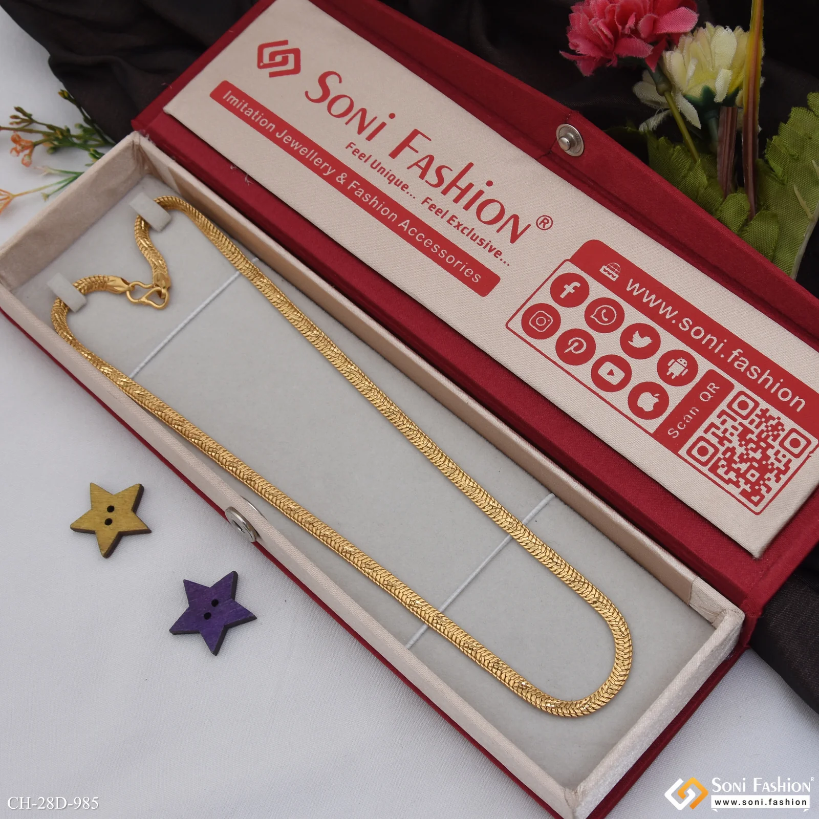Latest Design 18k Gold Plated Chain for Men - Style D985 - Image 3