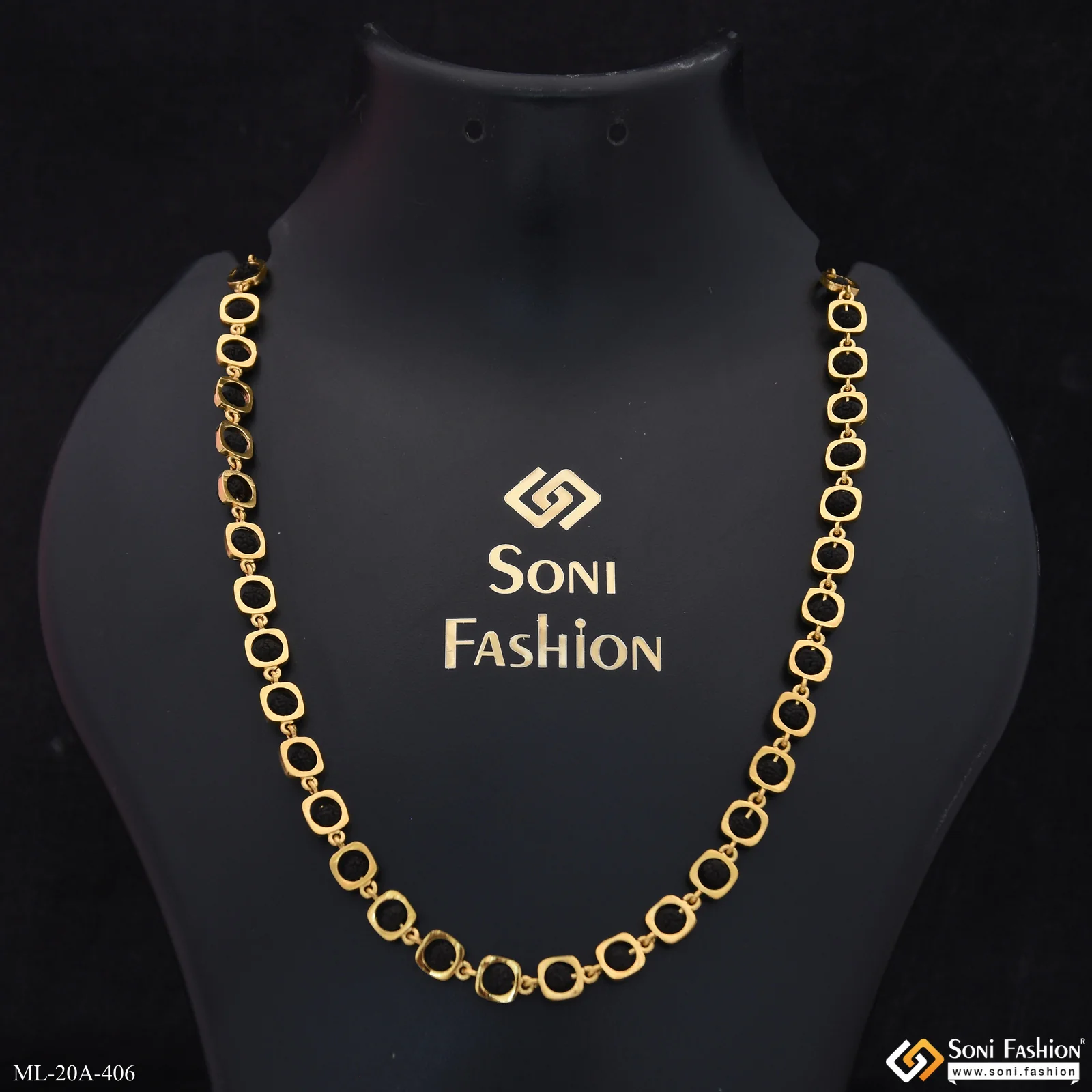 Latest Design 18k Gold Plated Rudraksha Mala for Men - Style A406